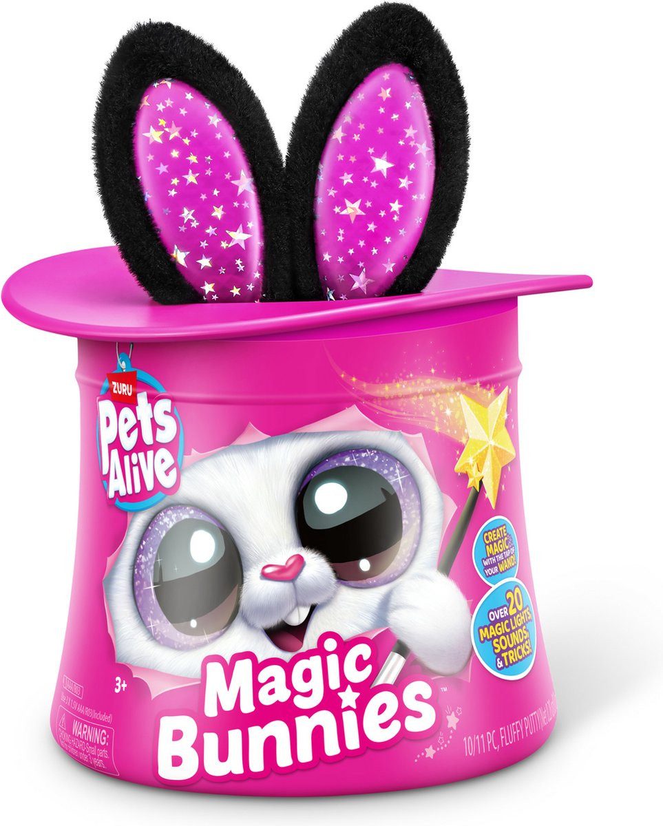 ZURU Zauberkasten Pets Alive Zauberhut Magic Bunnies in Schwarz - Bunny Hase