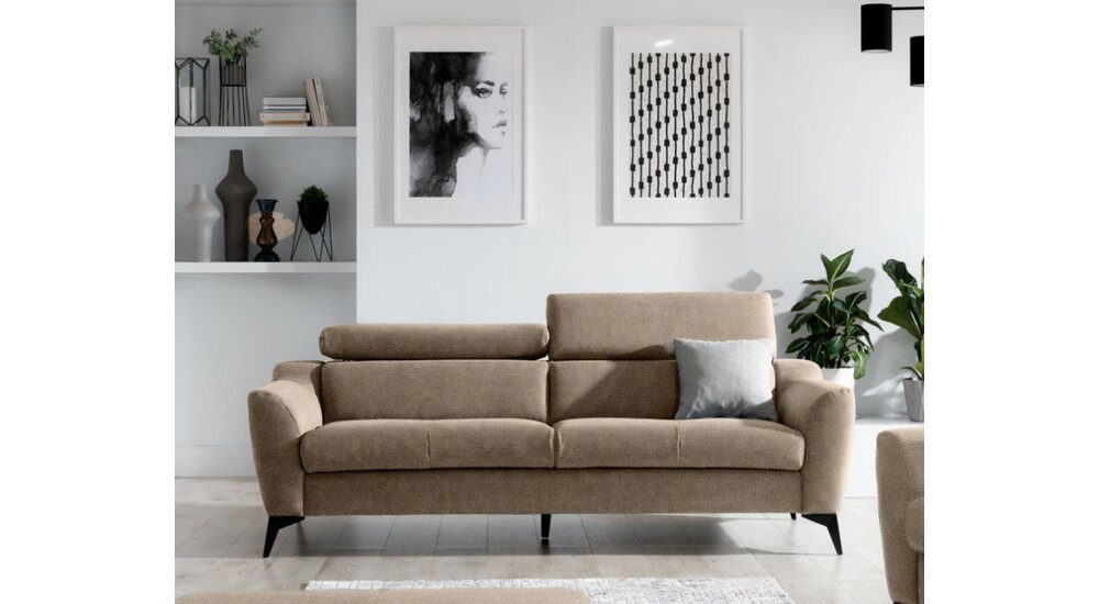Stylefy 3-Sitzer Pendleton, 2-Sitzer, Sofa, mit Armlehnen und Rückenlehne, frei im Raum stellbar, Sitzkomfort, Modern Design, mit Relaxfunktion