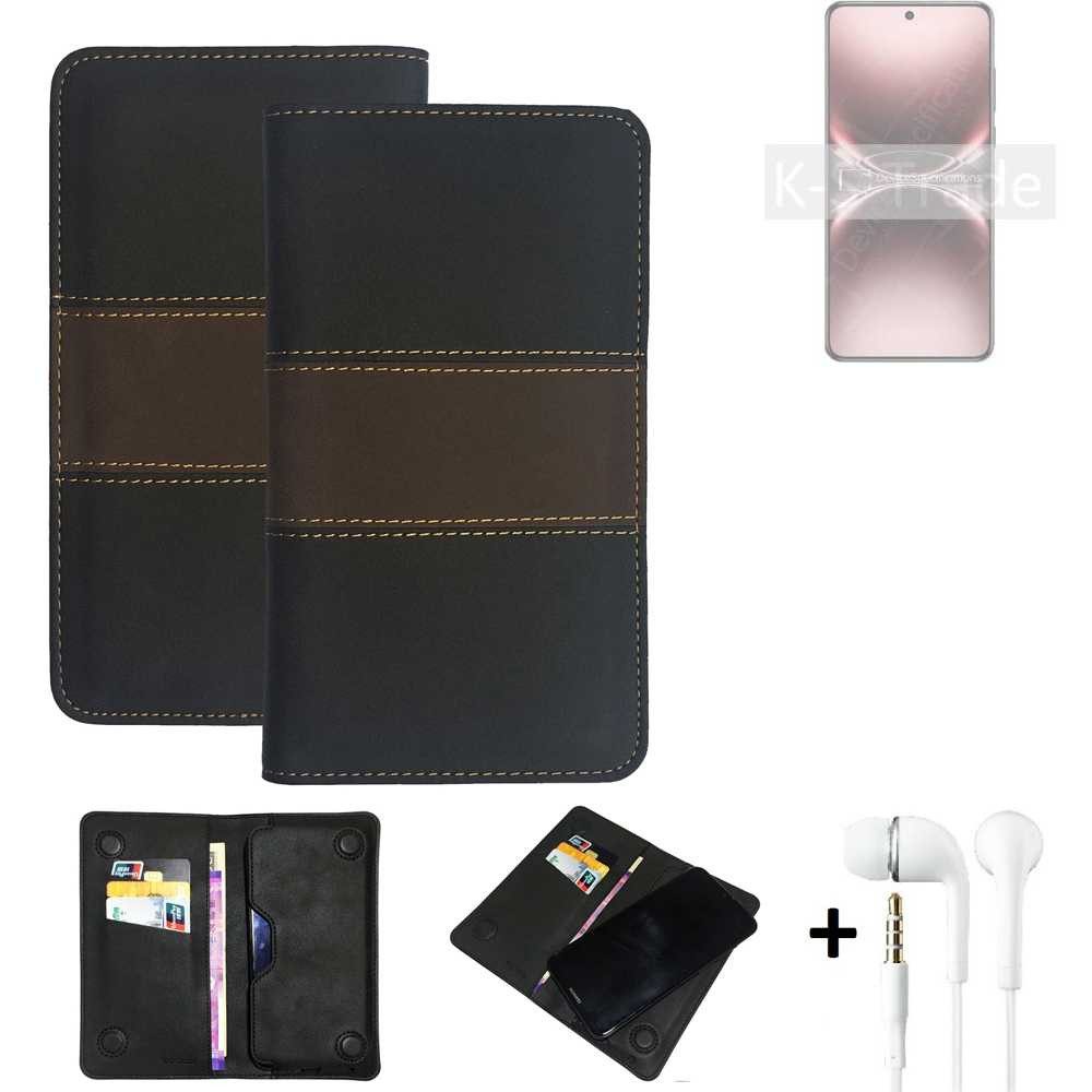 K-S-Trade Handyhülle für Vivo X200 Ultra, Handyhülle + Kopfhörer Schutzhülle Walletcase Bookstyle Tasche