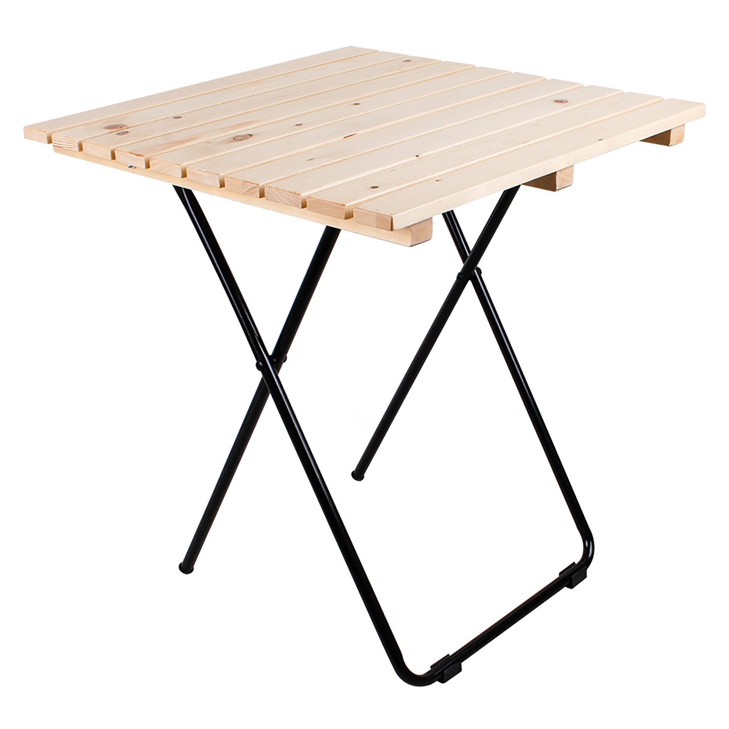 Mojawo Campingtisch Holz/Metall Campingtisch Beistelltisch Klapptisch klappbar 45x45x50 cm