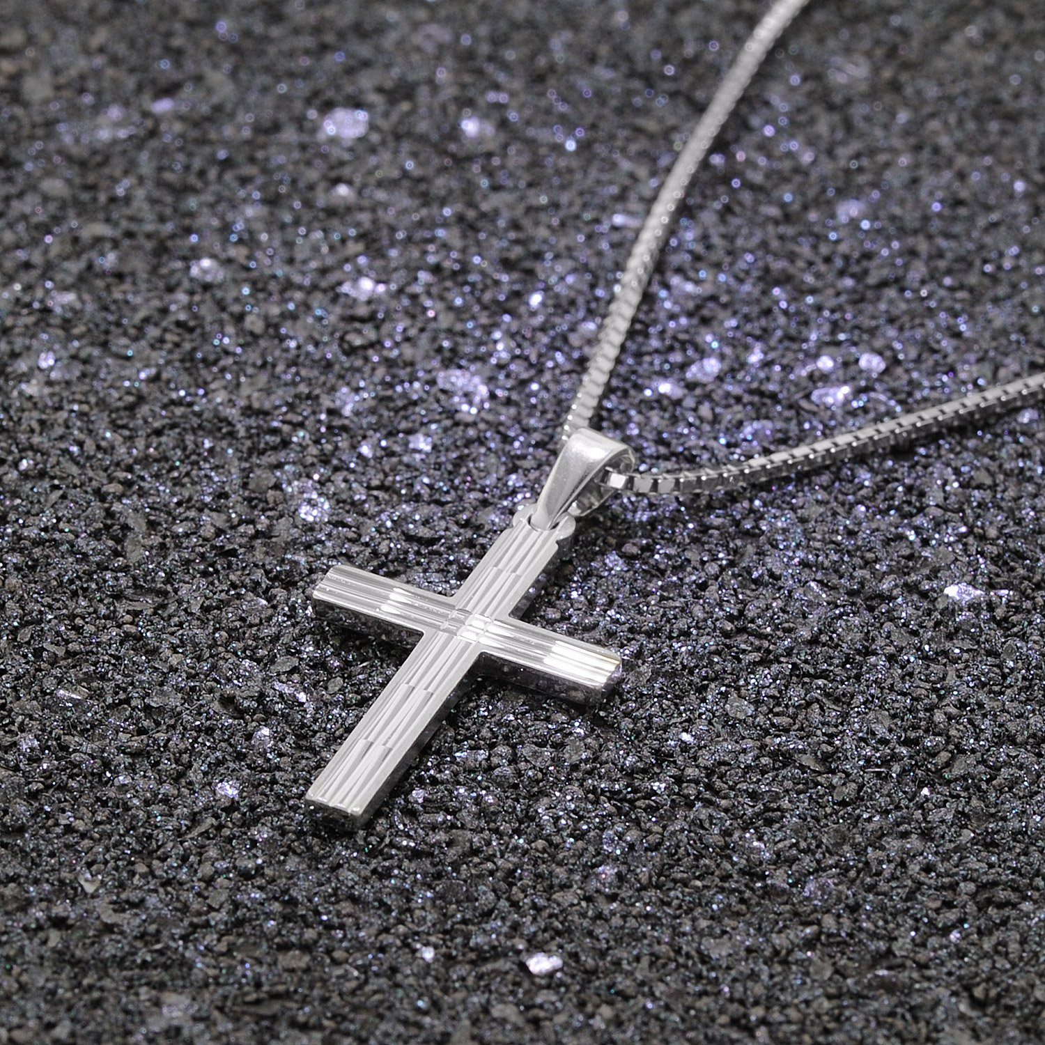 trendor Kreuzkette 35851, Kreuz mit Herren 925 Silber 50 cm