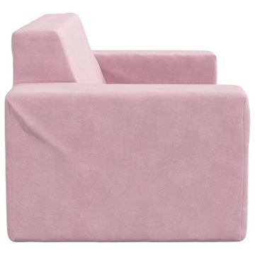 vidaXL Sofa Kindersofa 2-Sitzer Rosa Weich Plüsch