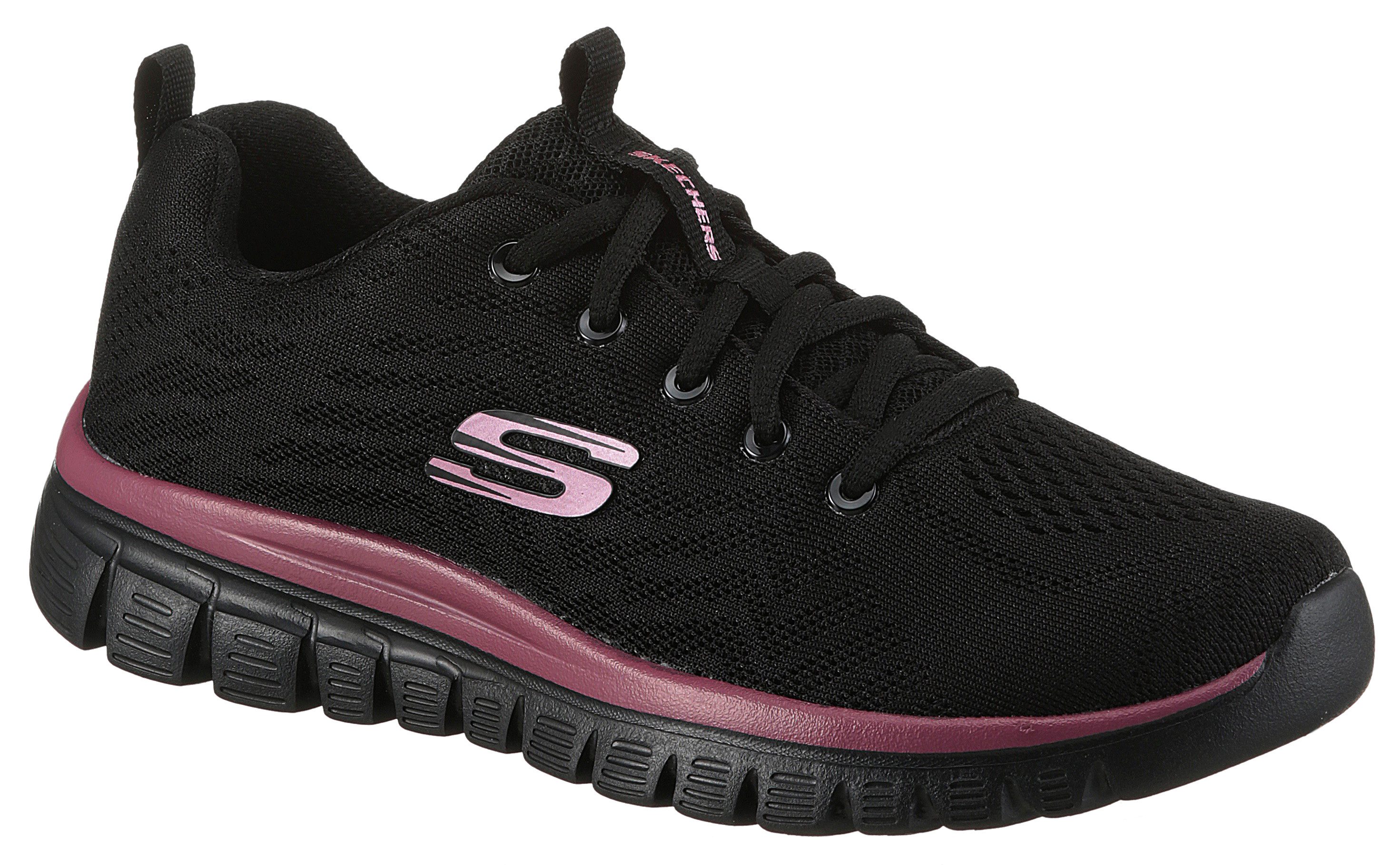 Skechers Graceful - Get Connected Sneaker Freizeitschuh, Halbschuh, Schnürschuh für die Maschinenwäsche geeignet
