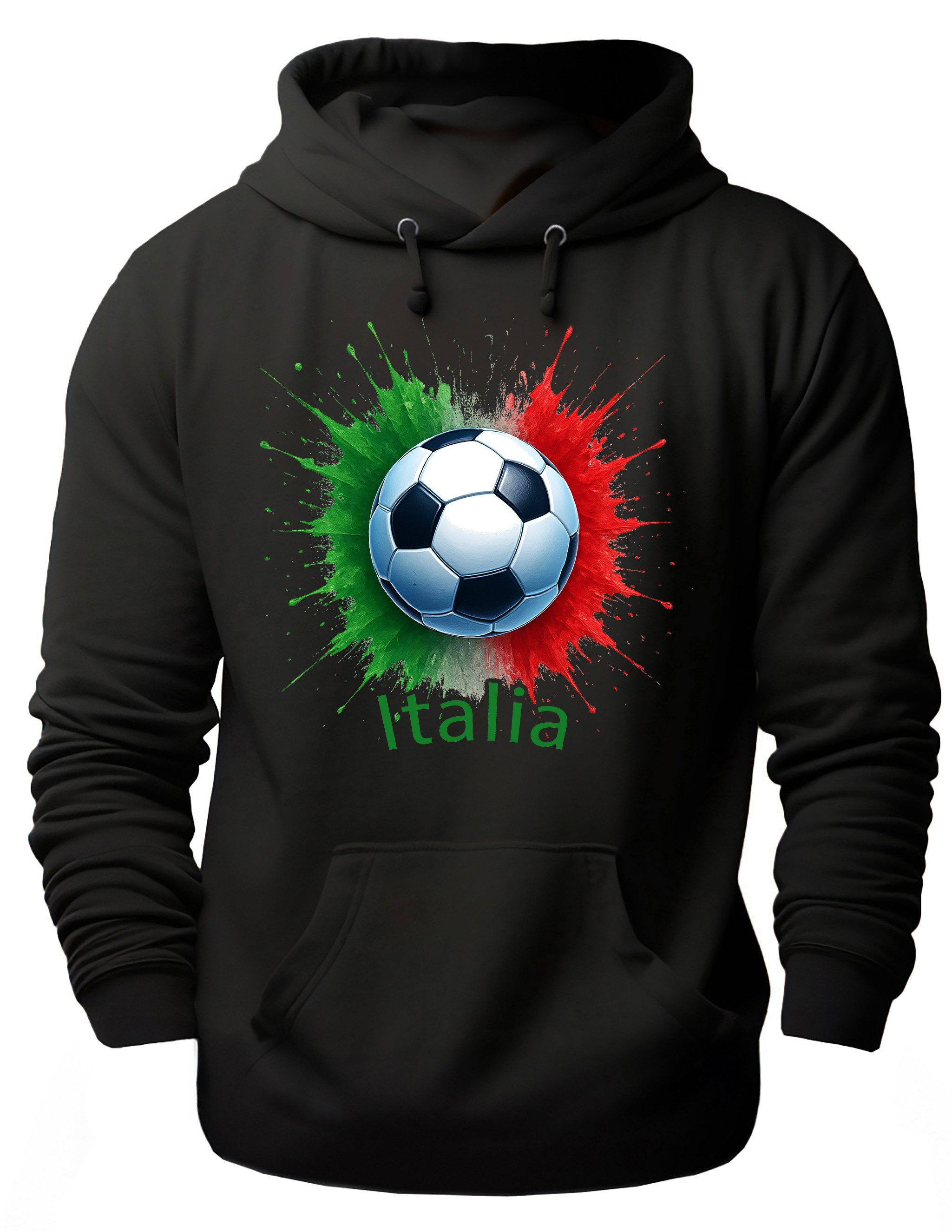 MyDesign24 Hoodie Fanhoodie Fussball WM Hoodie 2026 Nationalmannschaft Kapuzenpulli Italien i677