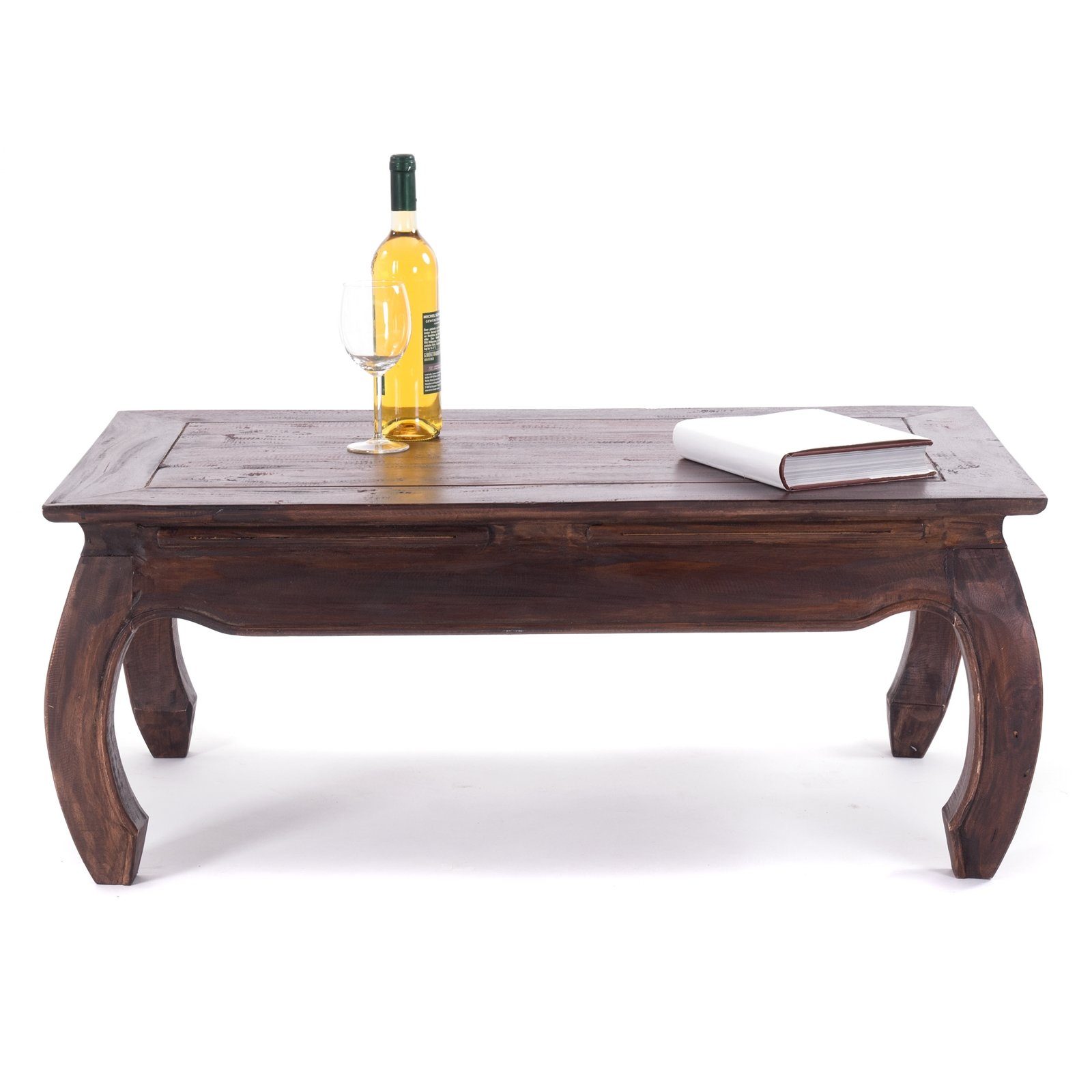 DESIGN DELIGHTS Couchtisch OPIUMTISCH "EAST", 100x60cm (BxT), Altholz massiv, Beistelltisch, 0 – Bild 3 von 5