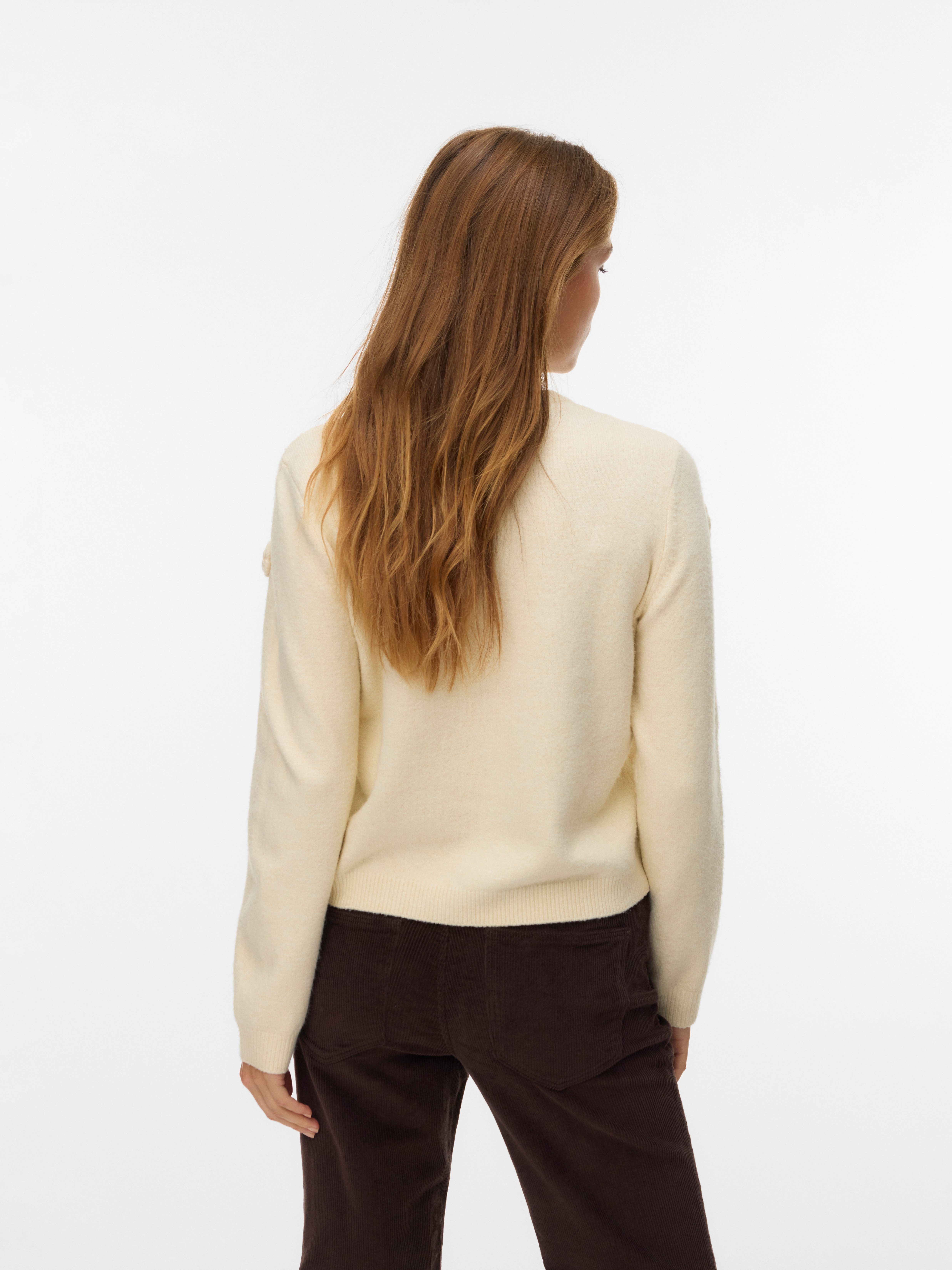 Vero Moda Rundhalspullover VMROSE LS O-NECK günstig online kaufen