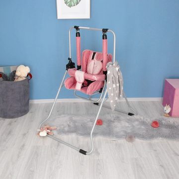 Stillerbursch Babyschaukel Babyschaukel Kinderschaukel Indoor Schaukel Wiege Halbliegen Modell 3 (1-tlg), Robust, Sicher, beruhigende Farben