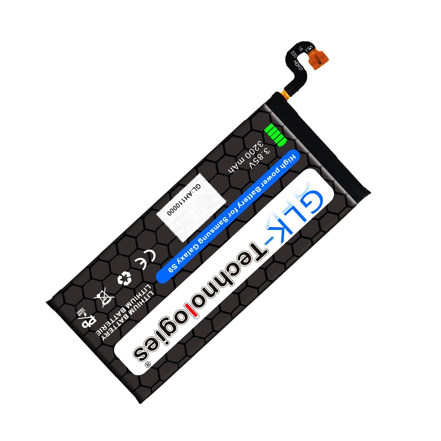 GLK-Technologies High Power Ersatzakku kompatibel mit Samsung Galaxy S9 SM-G960F/DS EB-BG960ABE Smartphone-Akku 3200 mAh (3.85 V)