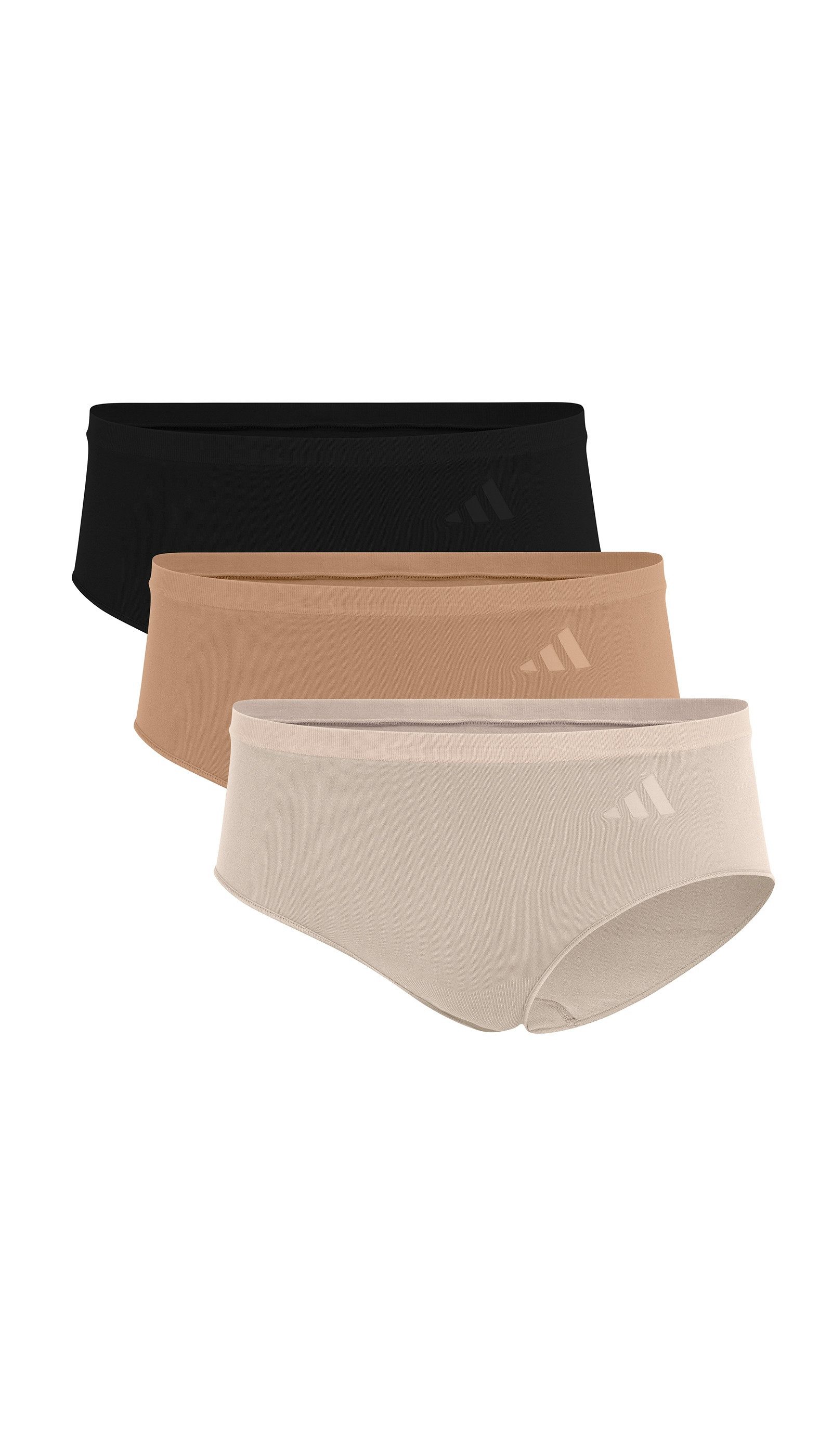 adidas Sportswear Hipster Sport Active Seamless - Packaged Panties (3er Pack) mit Logodruck, basic, bequem, weich, elastisch, nahtlos