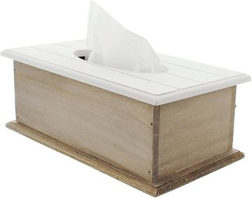 Papiertuchbox Tissue-Box White Heart im Landhaus-Stil