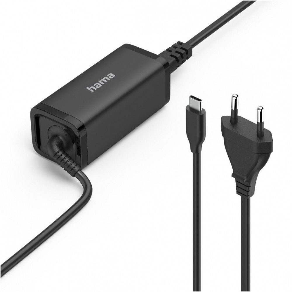 Hama USB-C-Notebook-Netzteil (65W) schwarz Notebook-Netzteil