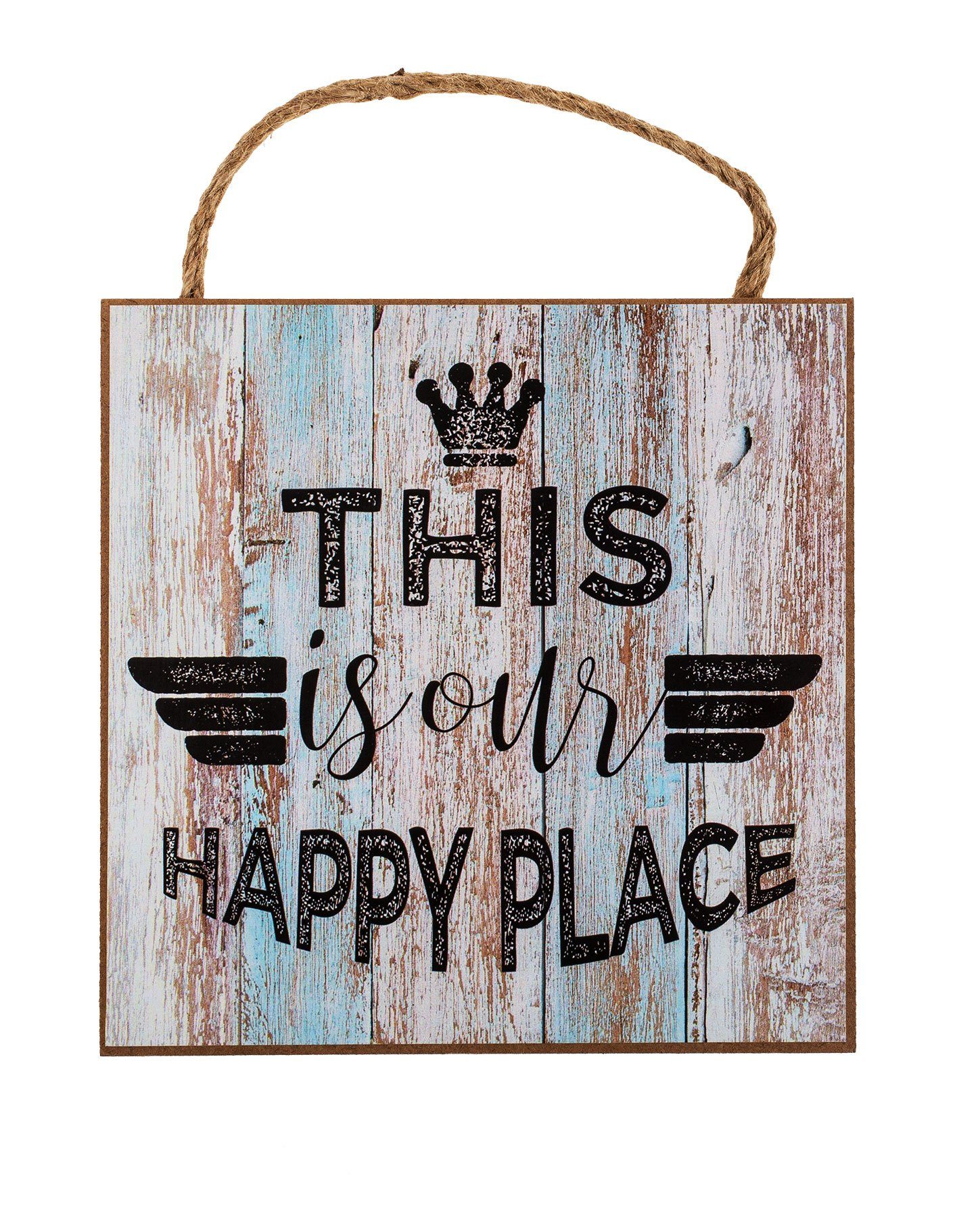 Levandeo® Holzbild, 4er Set Wandbilder 20x20cm Sprüche Vintage Shabby Chic günstig online kaufen