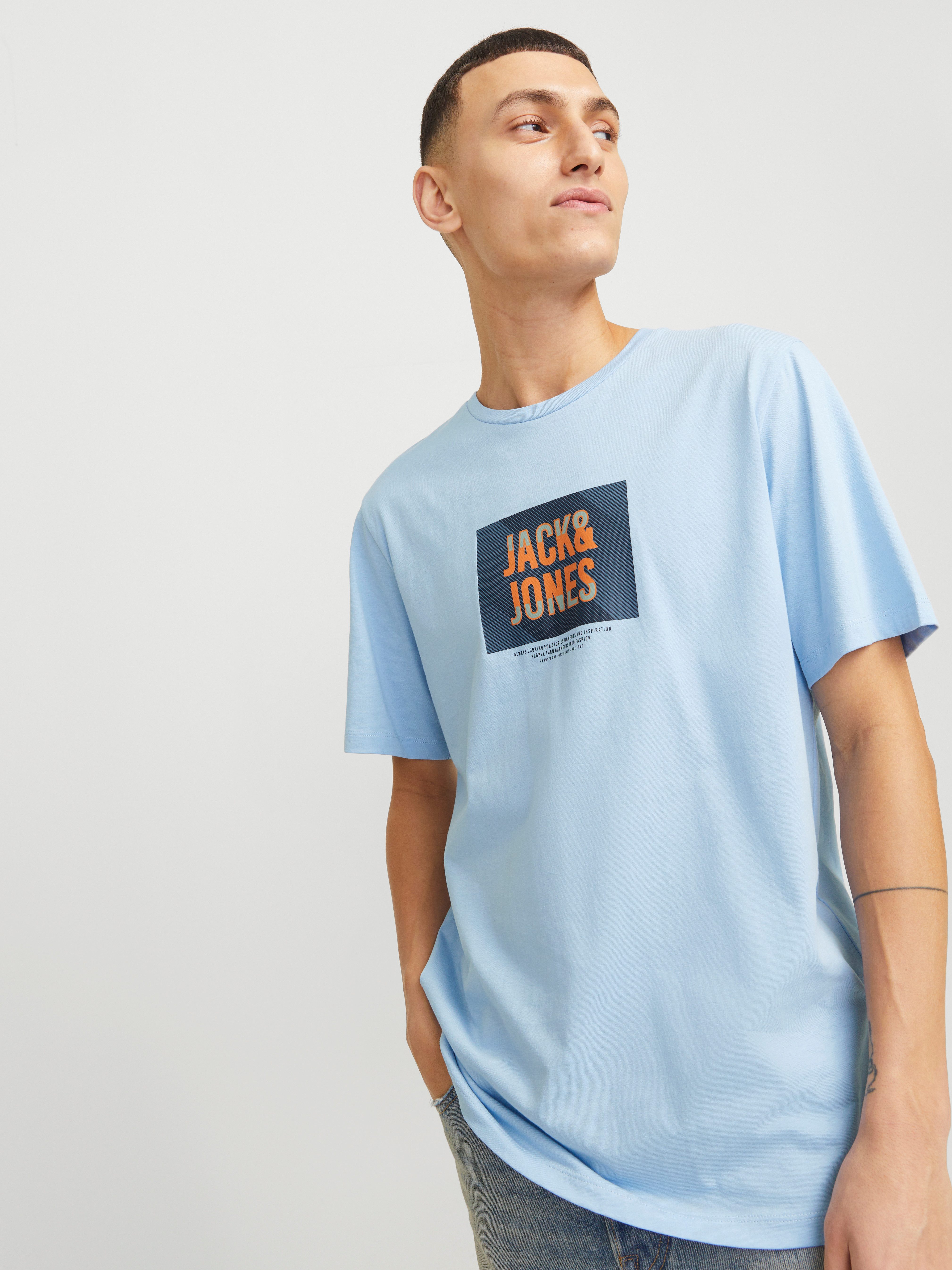 Jack & Jones Print-Shirt JJHUDSON – Print-Shirt mit Rundhals und Loose Fit günstig online kaufen