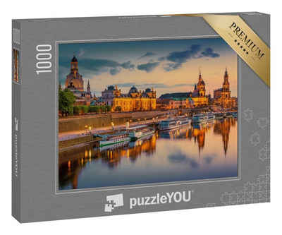 puzzleYOU Puzzle »Dresden an der Elbe: Augustbrücke, Sachsen«, 1000 Puzzleteile, puzzleYOU-Kollektionen Sachsen, 48 Teile, 500 Teile, 100 Teile, 200 Teile, 1000 Teile, 2000 Teile