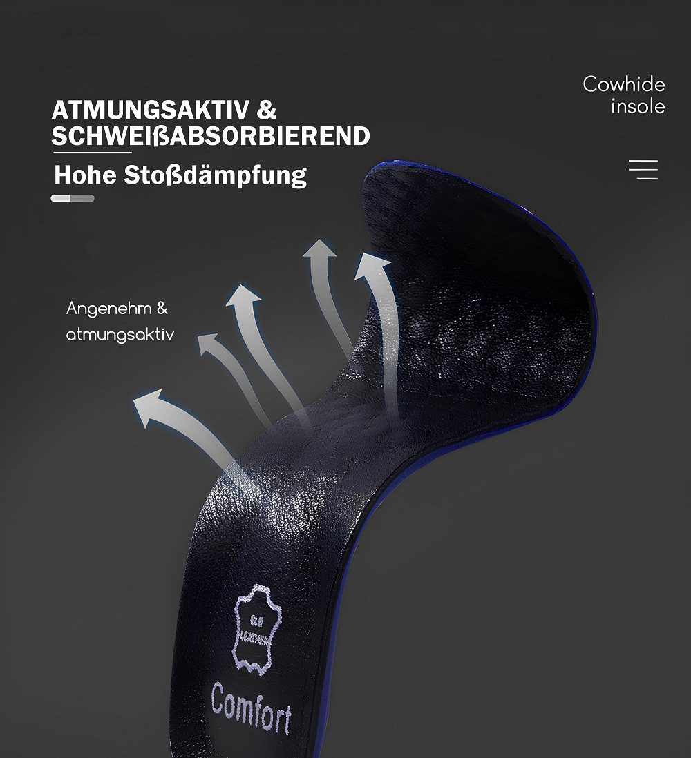 COOL-i ® Einlegesohlen, 2 Paar atmungsaktive Sport-Komfortschuhe mit Leder-Einlegesohlen