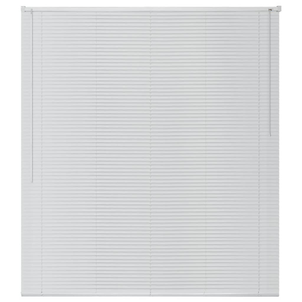 vidaXL Fensterjalousien Weiß, Weiß Aluminium Weiß | 140x160 cm Rollo