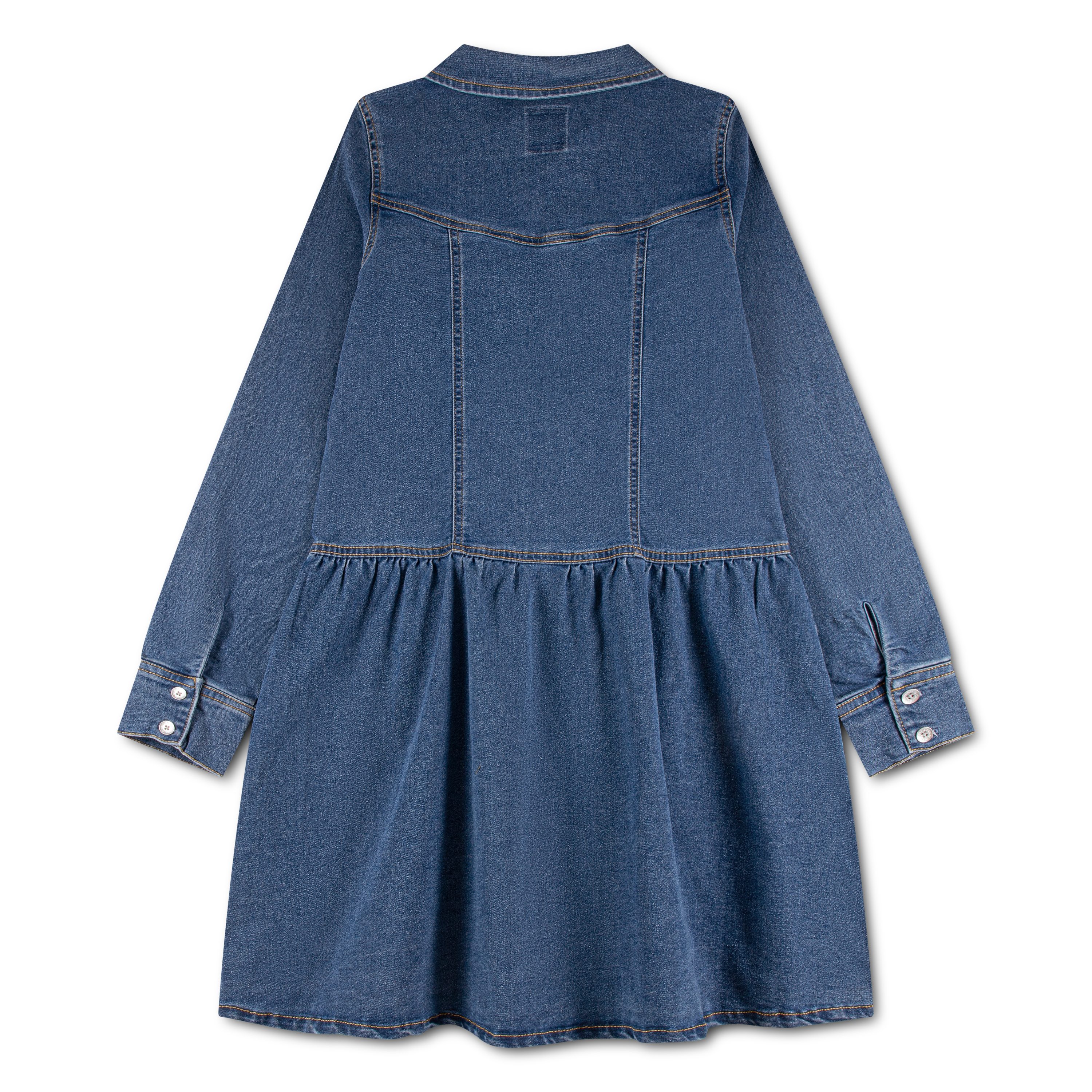 Levi's® Kids Jeanskleid LVG LONG SLEEVE DROP WAIST DRE Durchgehender Knopfverschluss