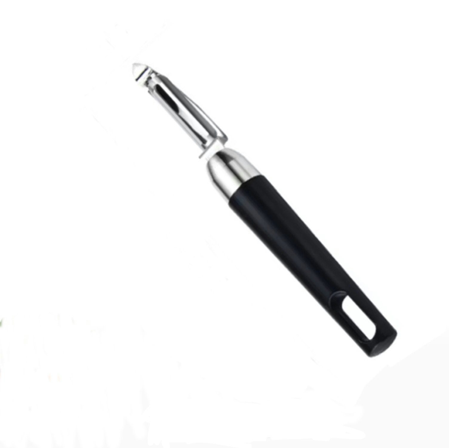 Entkerner Apfel Entkerner – in Silber Schwarz – Apfel-Kernausstecher zum Ausstechen und Entkernen von Äpfeln, Birnen, Obst, Früchten etc. - Edelstahl Obst-Schneider Küchenhelfer