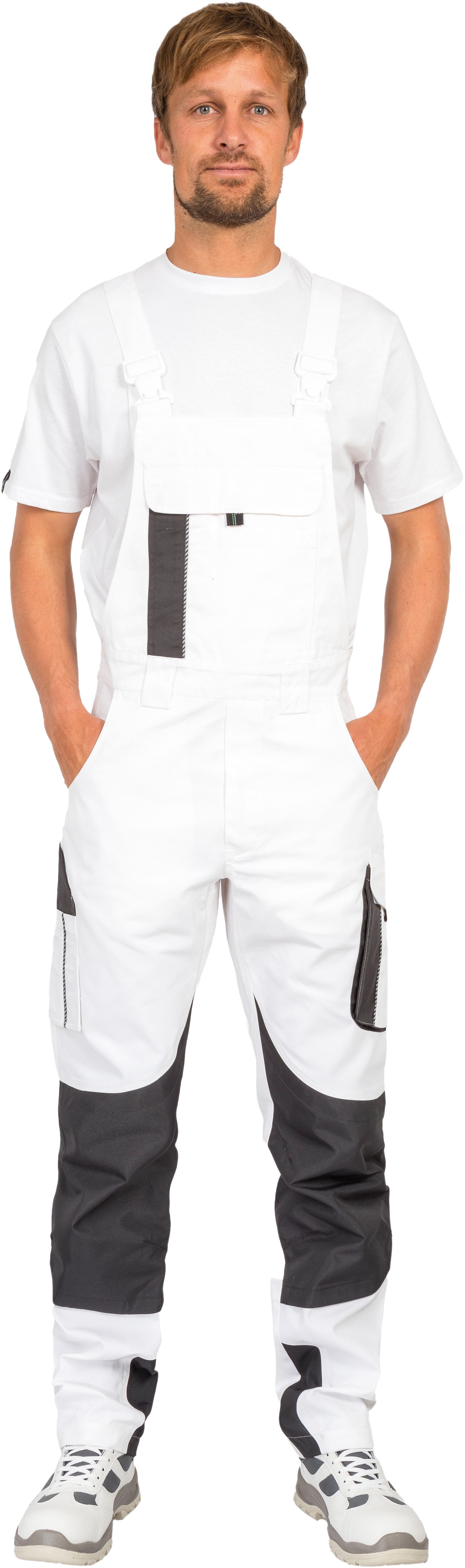 Leibwächter Arbeitslatzhose Herren Latzhose Dynamic-Line Stretch Arbeitshose Arbeitskleidung atmungsaktiver Stretchstoff mit Elasthan auch Übergröße – Bild 4 von 5
