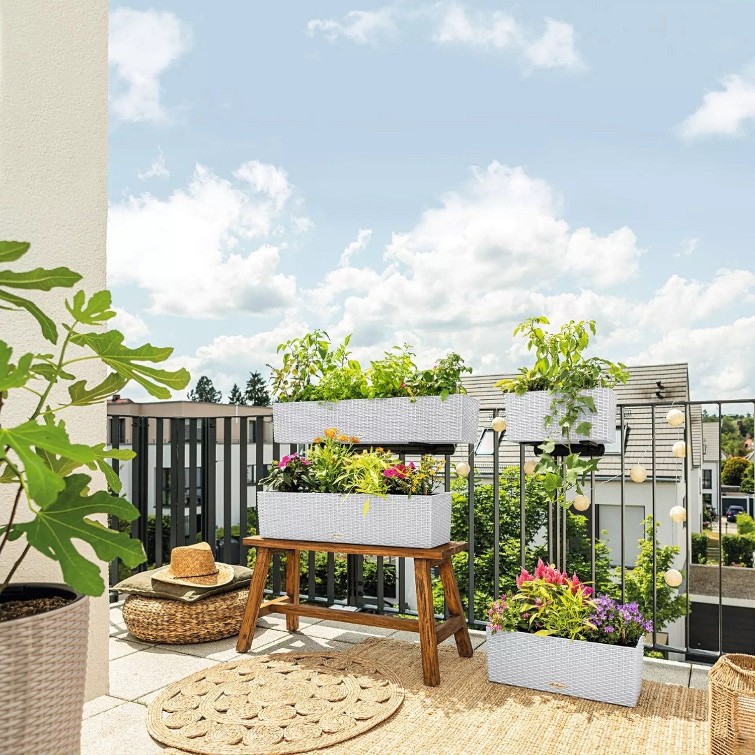 Lechuza® Balkonkasten Balconera Cottage 100 weiß günstig online kaufen