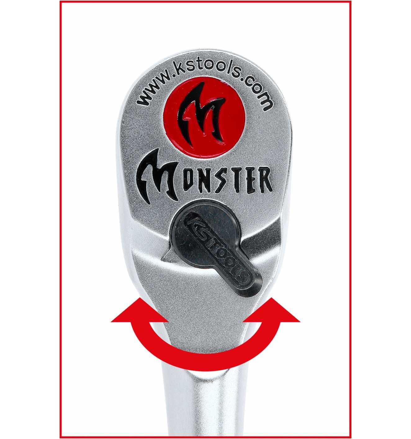 Monster, Umschaltknarre Zahn KS Tools 1/4", 80