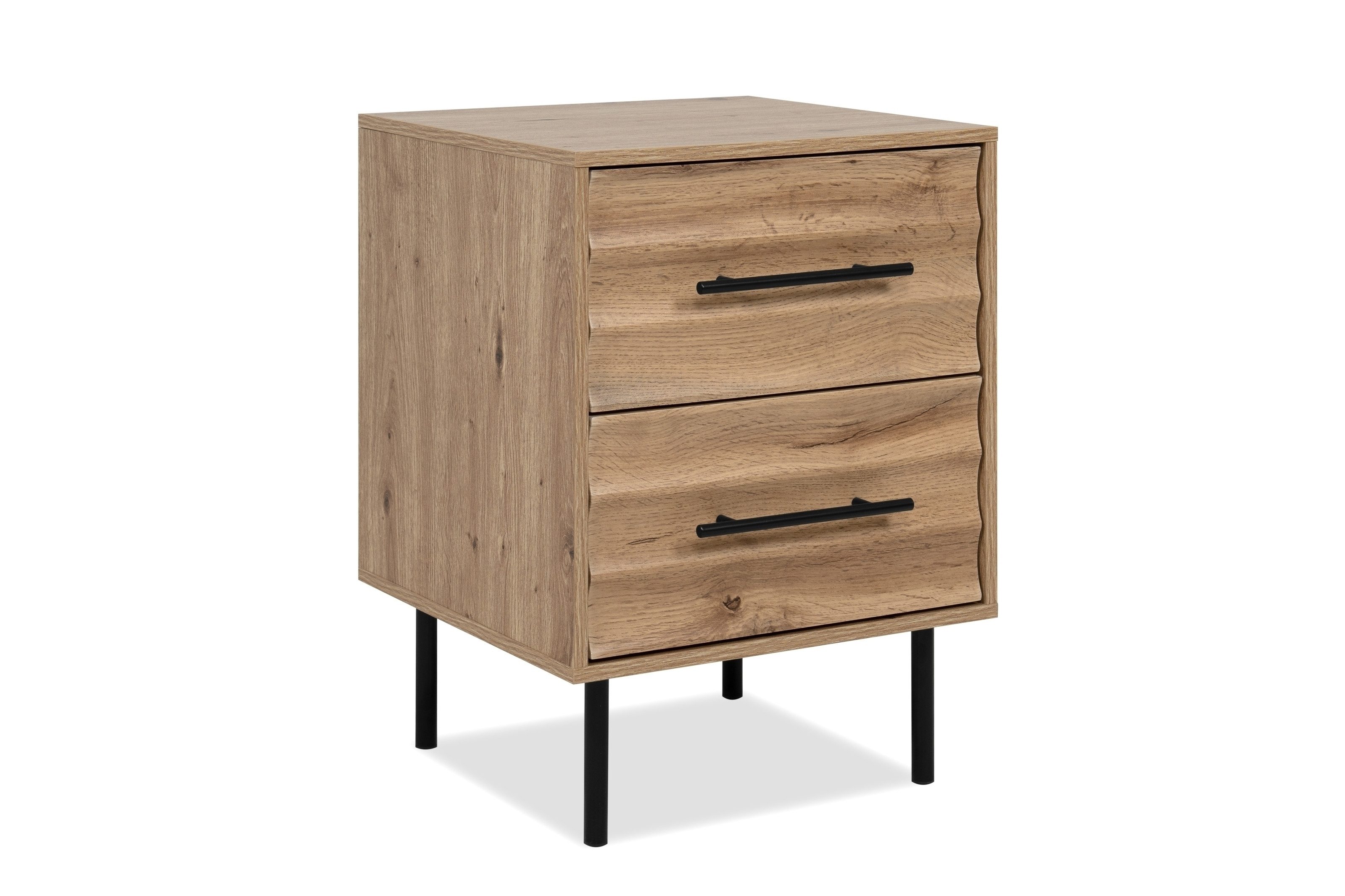freiraum Nachtkonsole Falun, in Artisan/Eiche 3D-Fronten in Wellenoptik - 40x55x39cm (BxHxT)