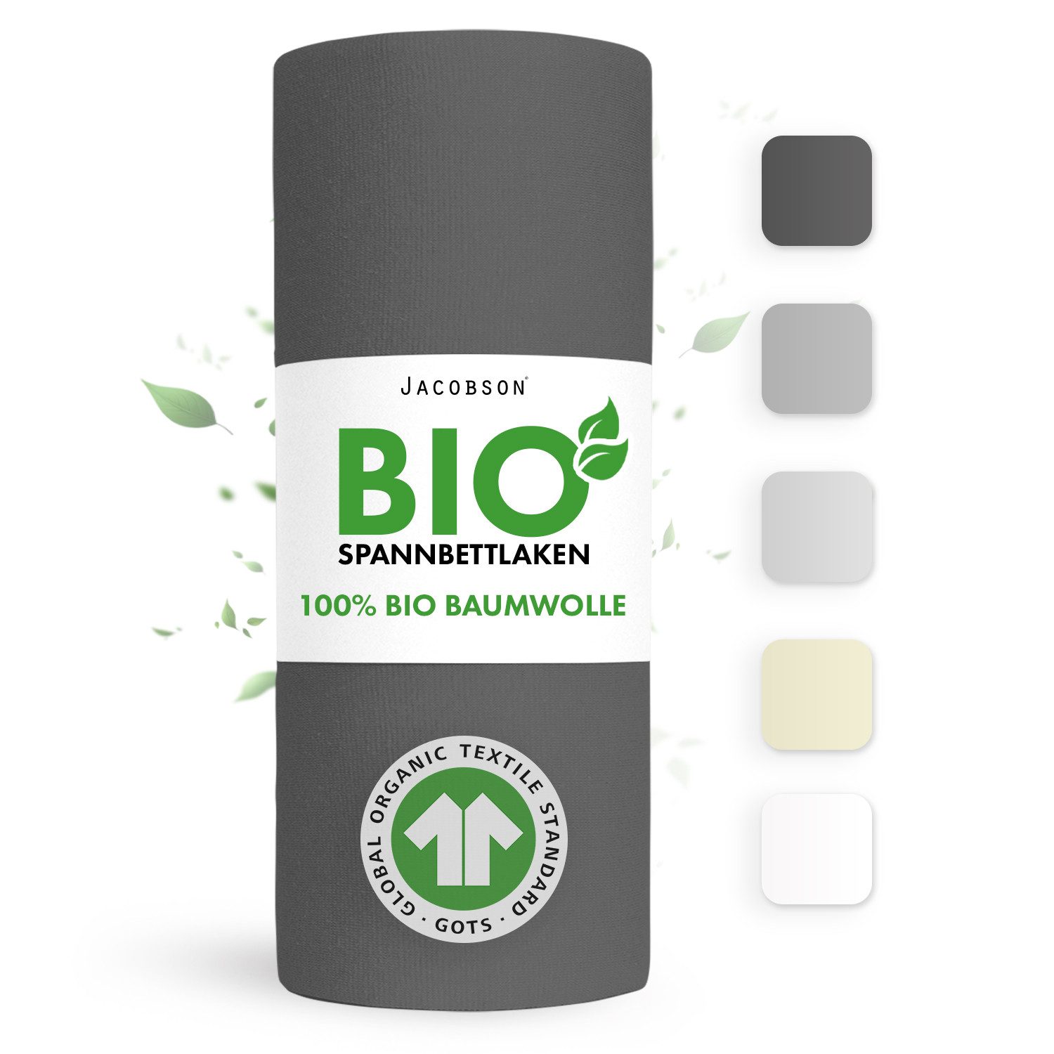 Jacobson Spannbettlaken BIO, Jersey Spannbetttuch, Bettlaken günstig online kaufen