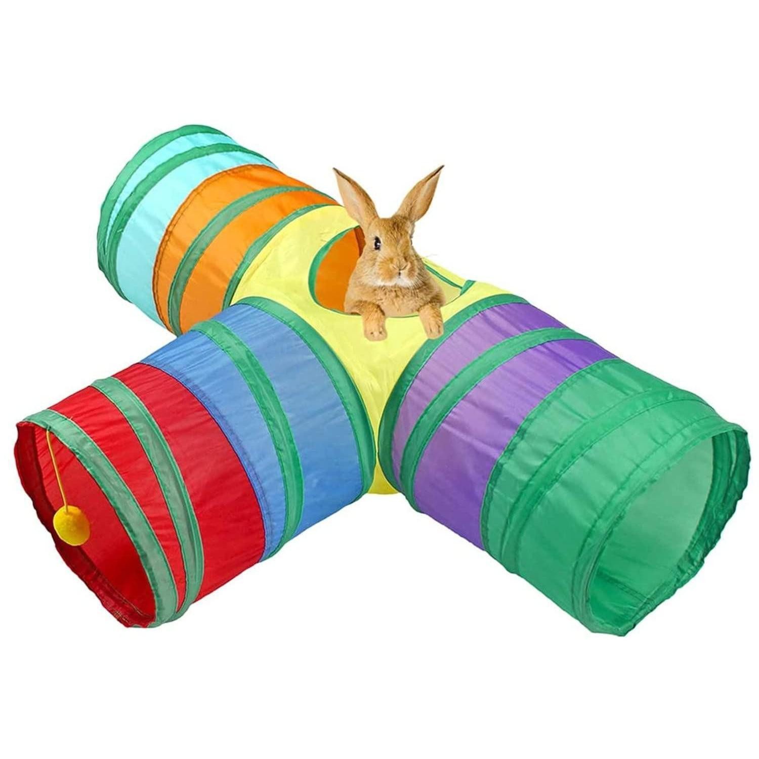 LuxusKollektion Spieltunnel Katzen Tunnel faltbar 2-Wege Regenbogen (1-St)