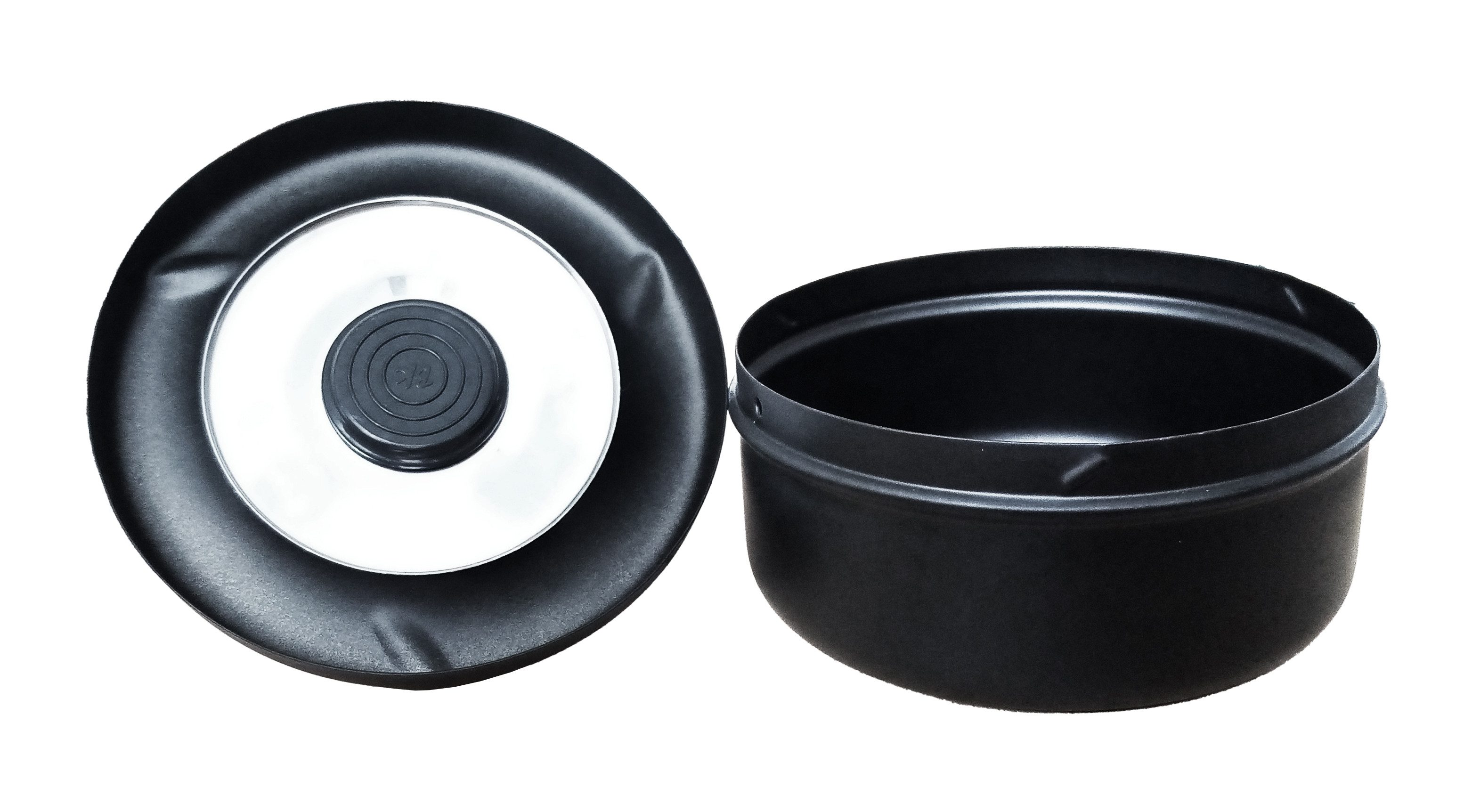 HIT Trading Aschenbecher ASCHENBECHER Ø11cm aus Edelstahl Schwarz matt Drehaschenbecher 1, Druckaschenbecher Windaschenbecher Ascher