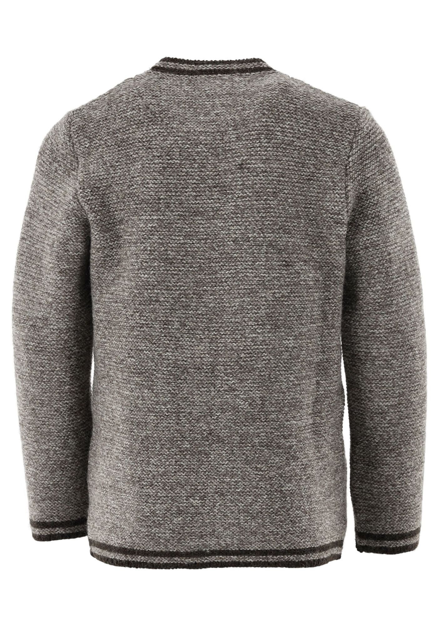 OS Trachten Strickjacke Ruruba Rundhalsausschnitt