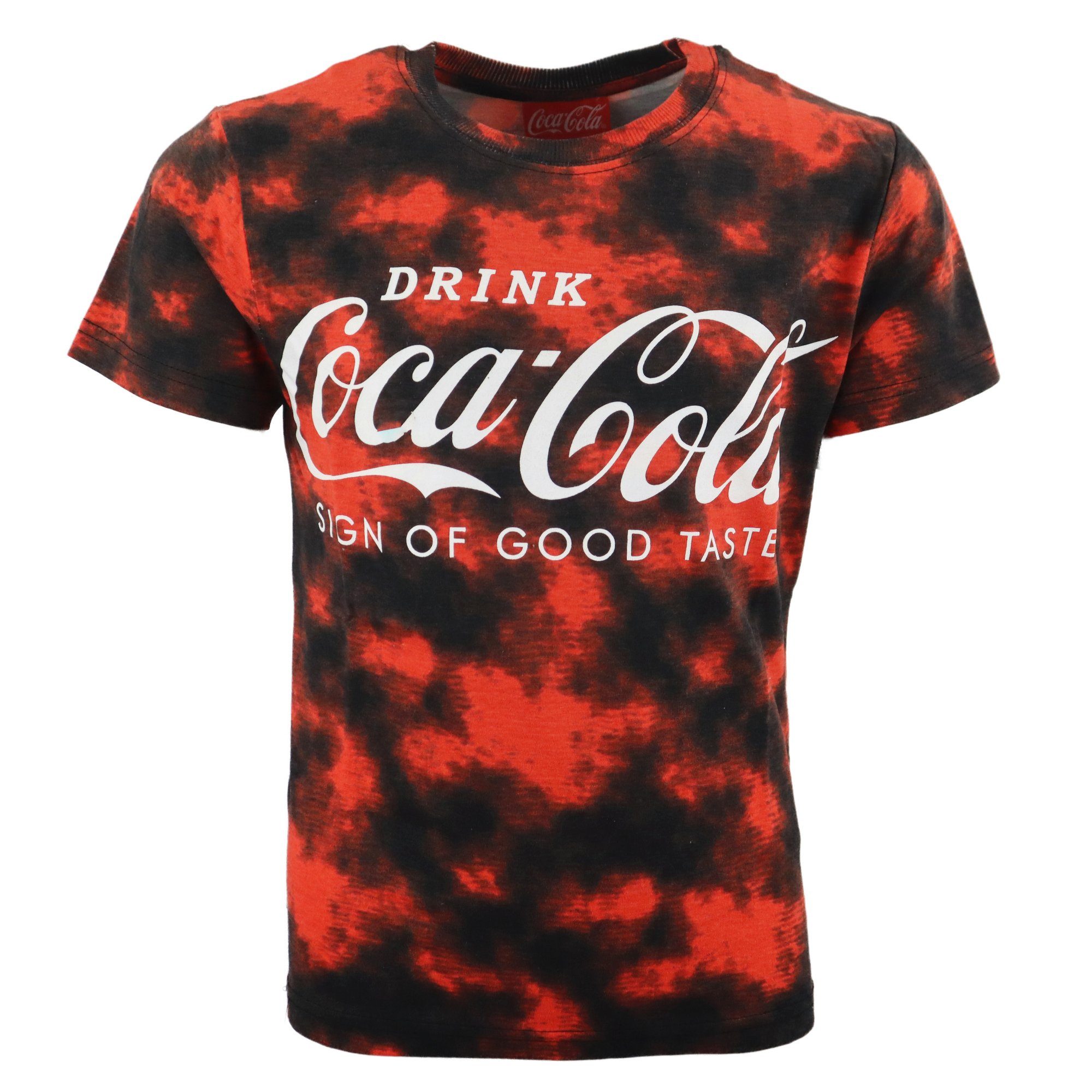 COCA COLA Print-Shirt Coca Cola 134 Rot Baumwolle Gr. 164, Jungen 100% Vintage bis T-Shirt