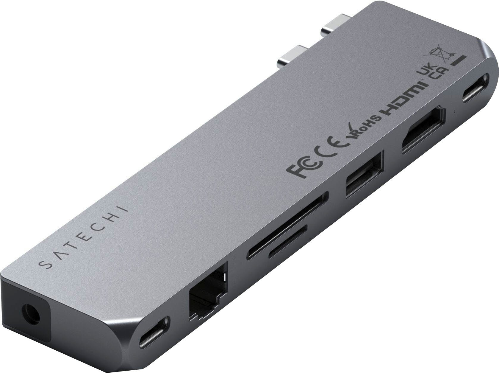 Satechi Pro Hub Max USB-Adapter zu 3,5-mm-Klinke, RJ-45 (Ethernet), USB Typ A, USB-C
