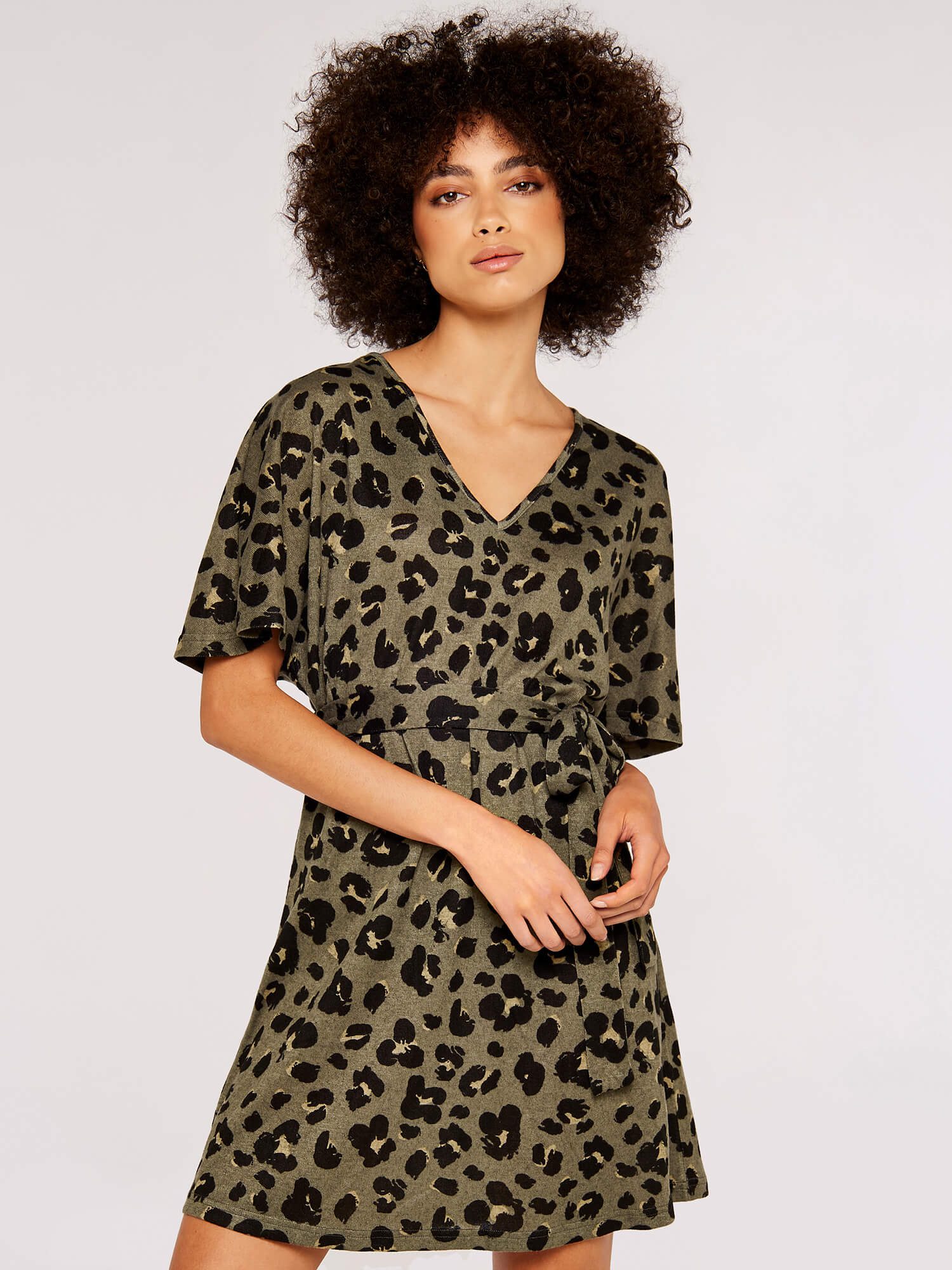 Apricot Minikleid Animalprint-Minikleid, (2-tlg., Stoffgürtel) mit günstig online kaufen