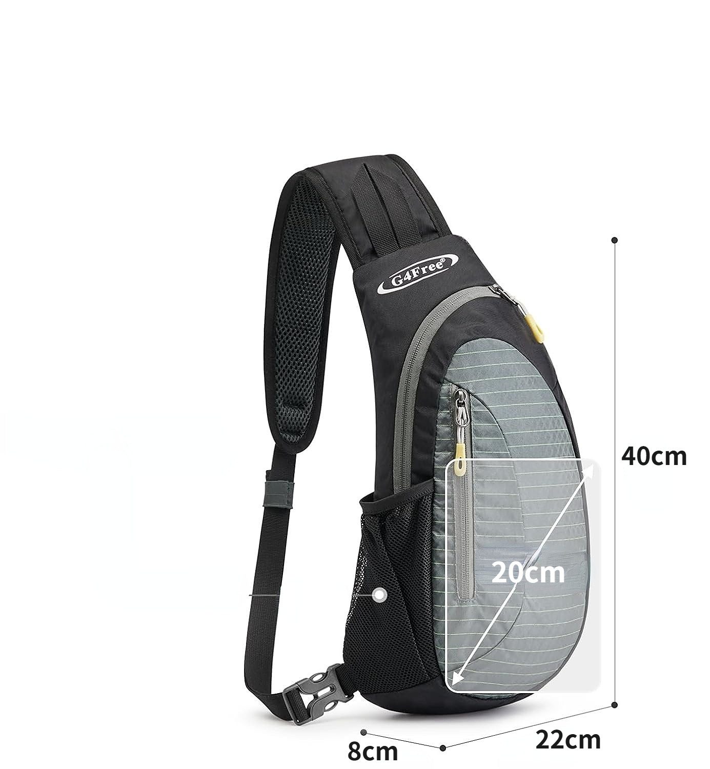 G4Free Umhängetasche Leichte Brusttasche Sling Schulter Rucksäcke, Brusttasche Freizeitrucksack Reiserucksack Rucksack Trekkingrucksack