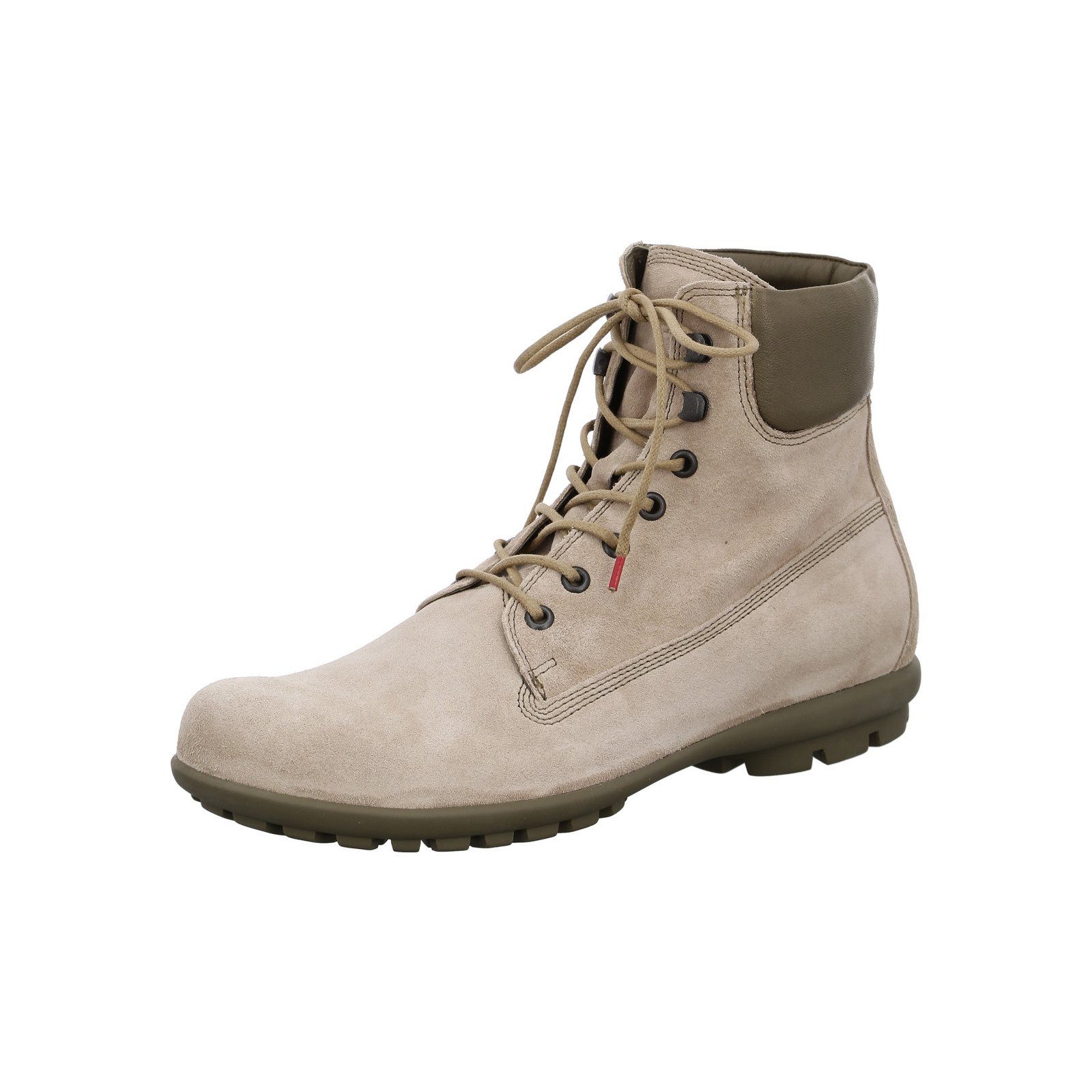 Think! Kong - Herren Schuhe Stiefel Schnürer Velours beige