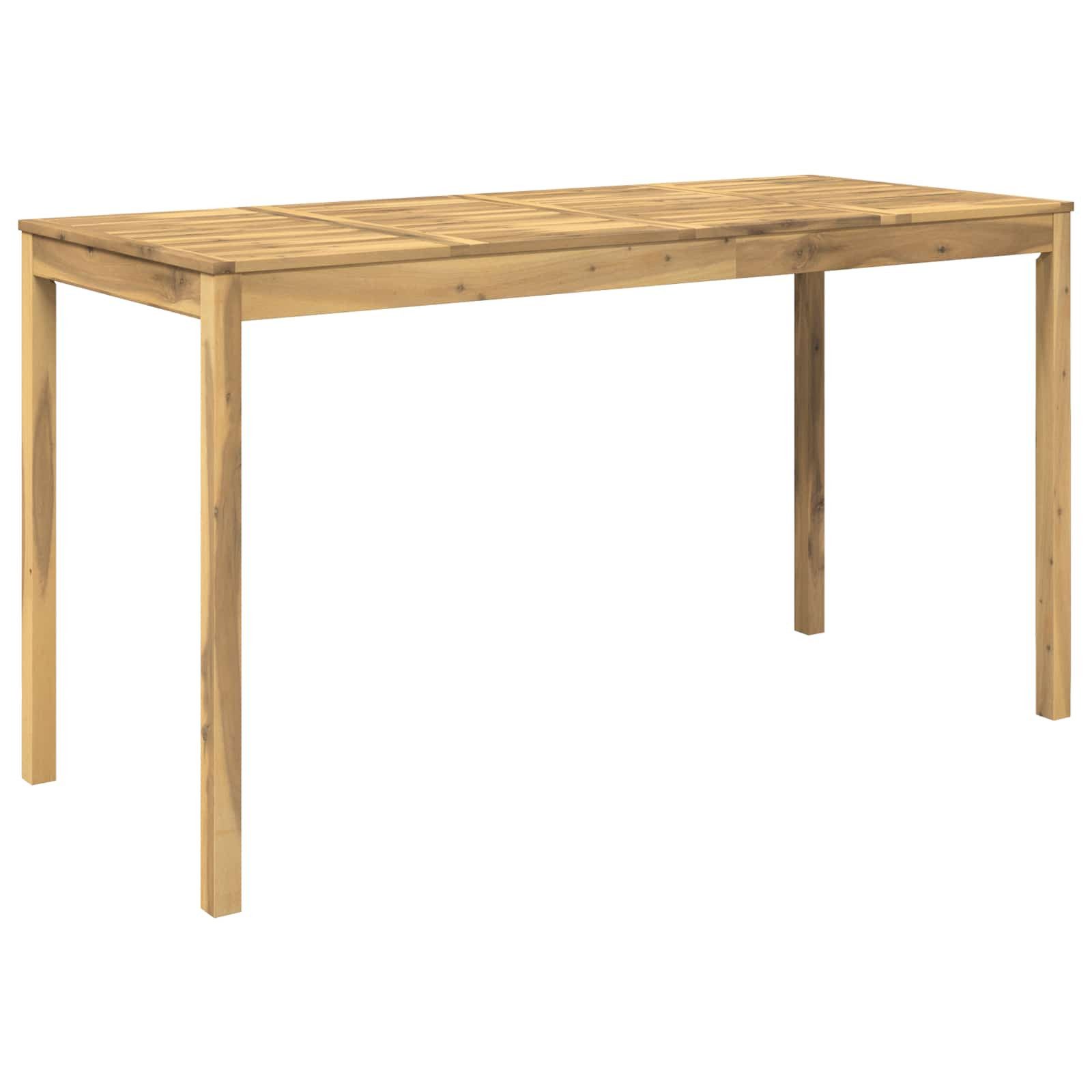 vidaXL Gartentisch Gartenbar-Tisch Weiß 196 x 80,5 x 105 cm Massivholz (1-St)