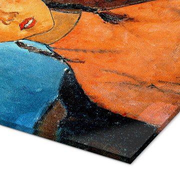 Posterlounge Acrylglasbild Amedeo Modigliani, Mädchen mit Zöpfen, Malerei