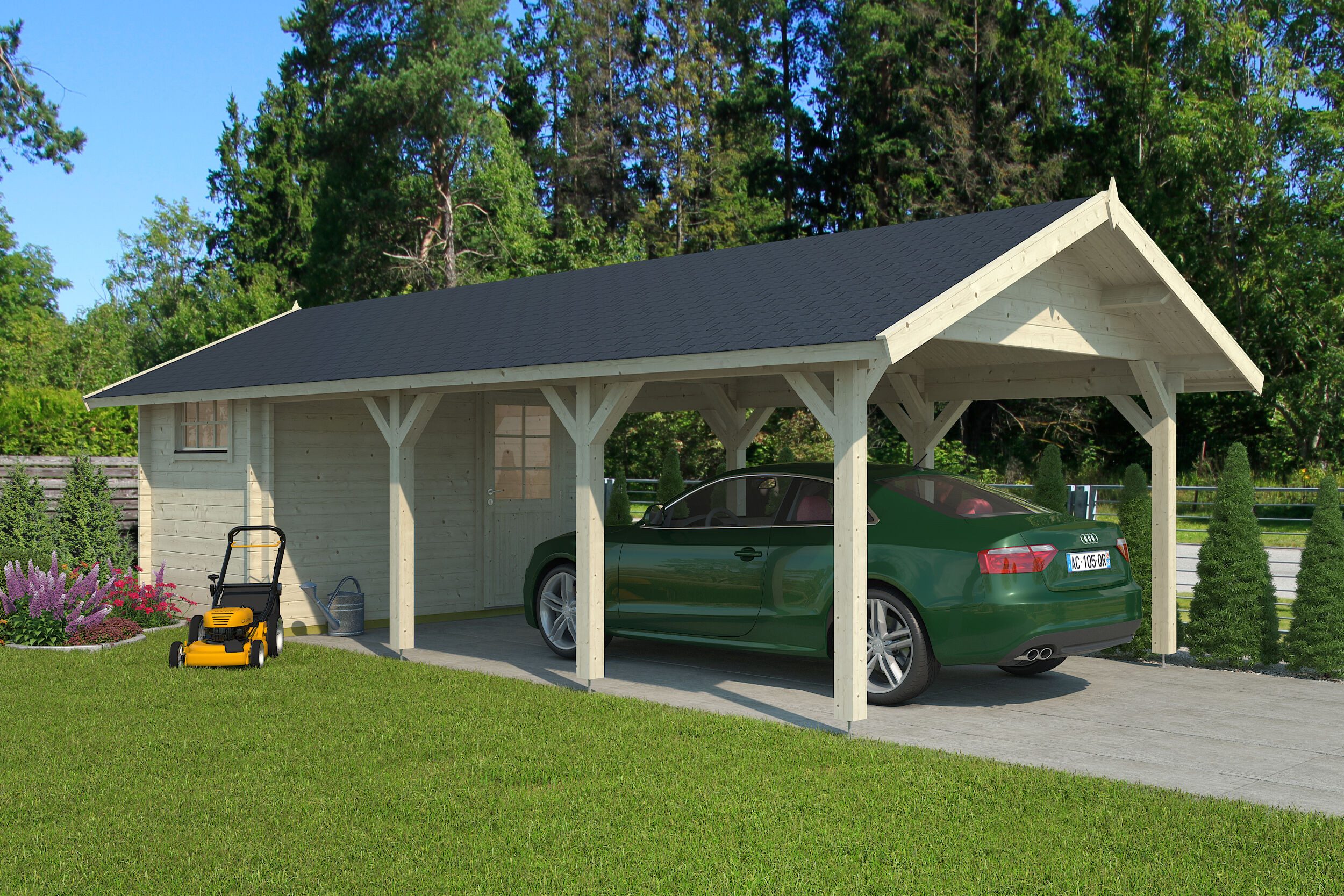 Carport-Geräteraum Abri 44
