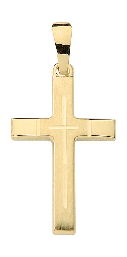 5. Bild von HOPLO Kette mit Anhänger »Anhänger Kreuz 585 14 Karat Gold mit massiver Goldkette 1,1 mm 585-14 Karat Gold Juwelier Qualität« (inkl. Schmuckbox), Made in Germany