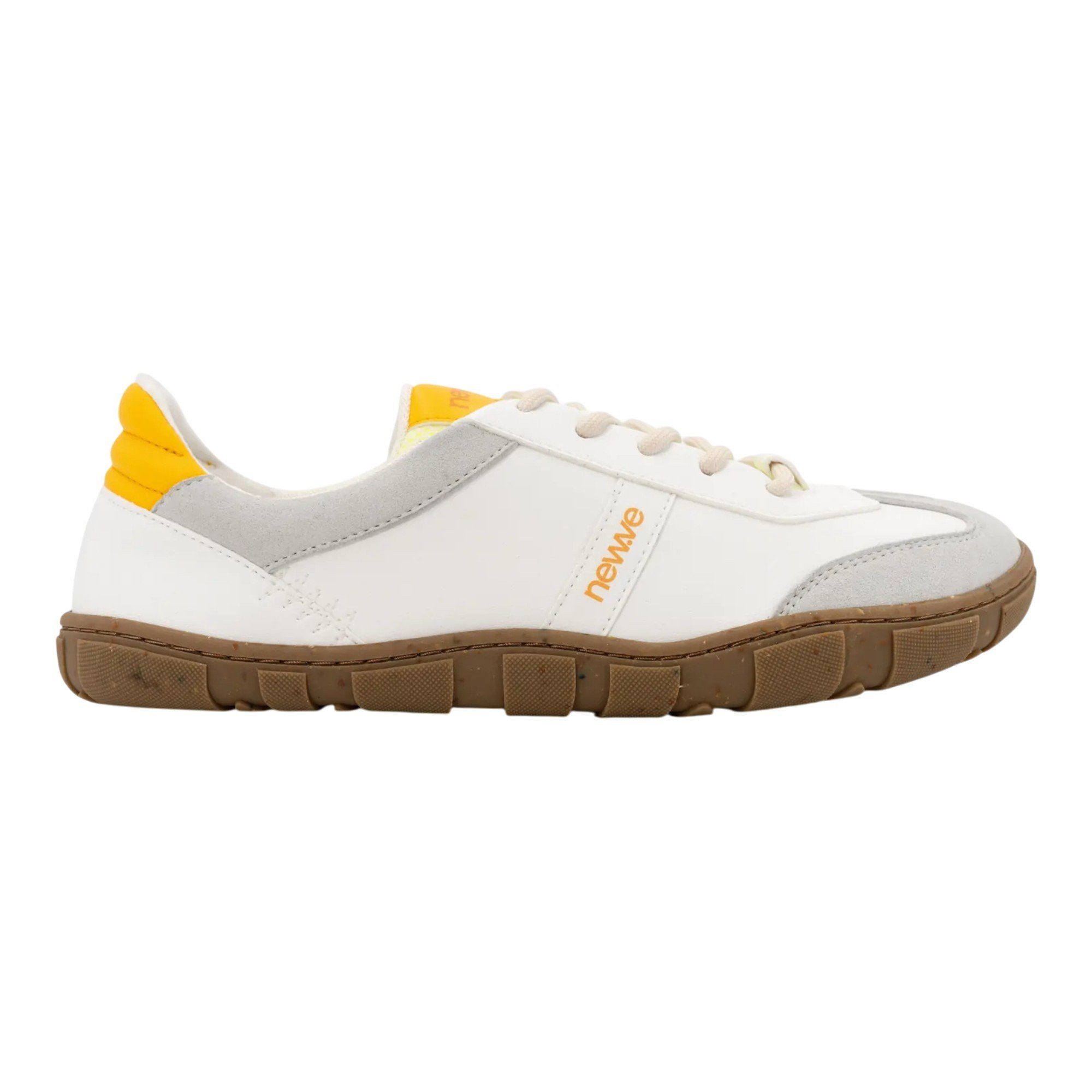 New.Ve Sneaker Breeze weiss/gelb Barfußschuh