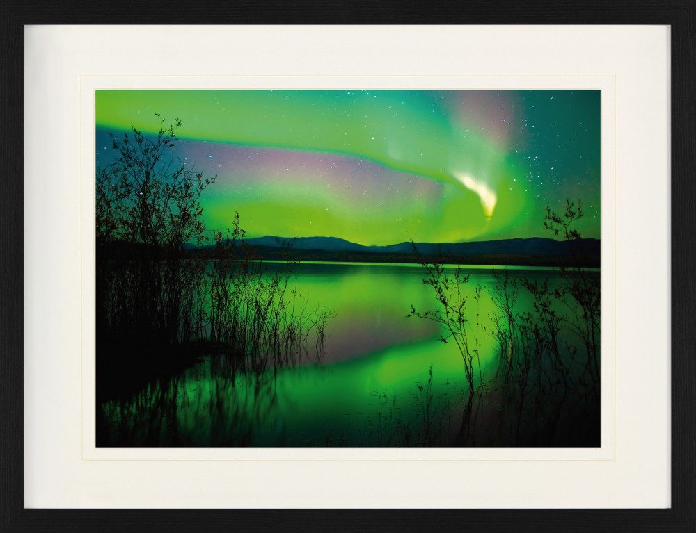 1art1 Poster Polarlichter Gerahmtes Bild Mit Edlem Passepartout