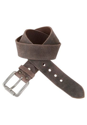 J.Jayz Ledergürtel mit breiter Rollschließe im Used-Look online kaufen