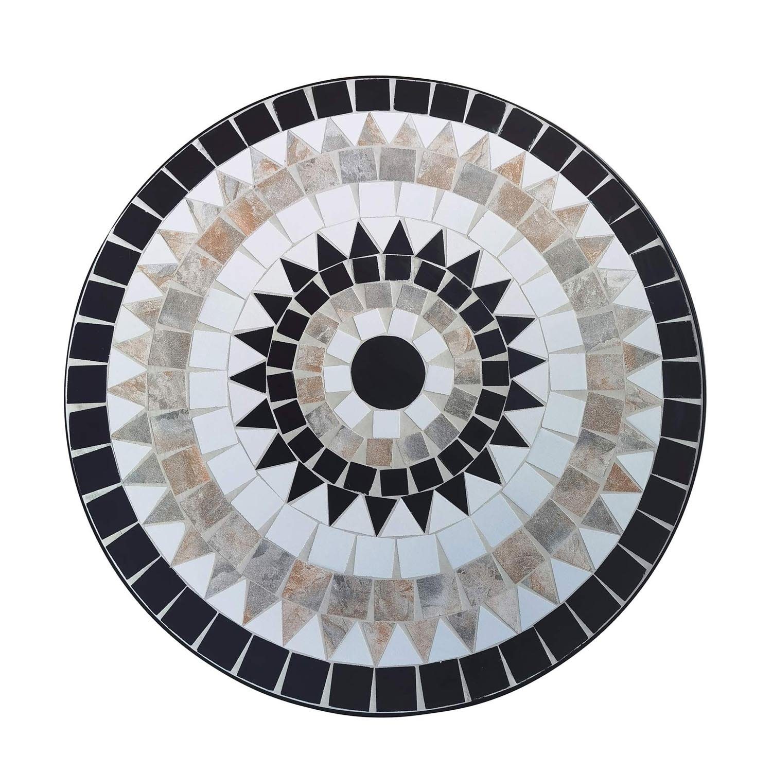 Mojawo Küchentisch Mosaik Mosaiktisch 60cm Bistrotisch Gartentisch Tisch