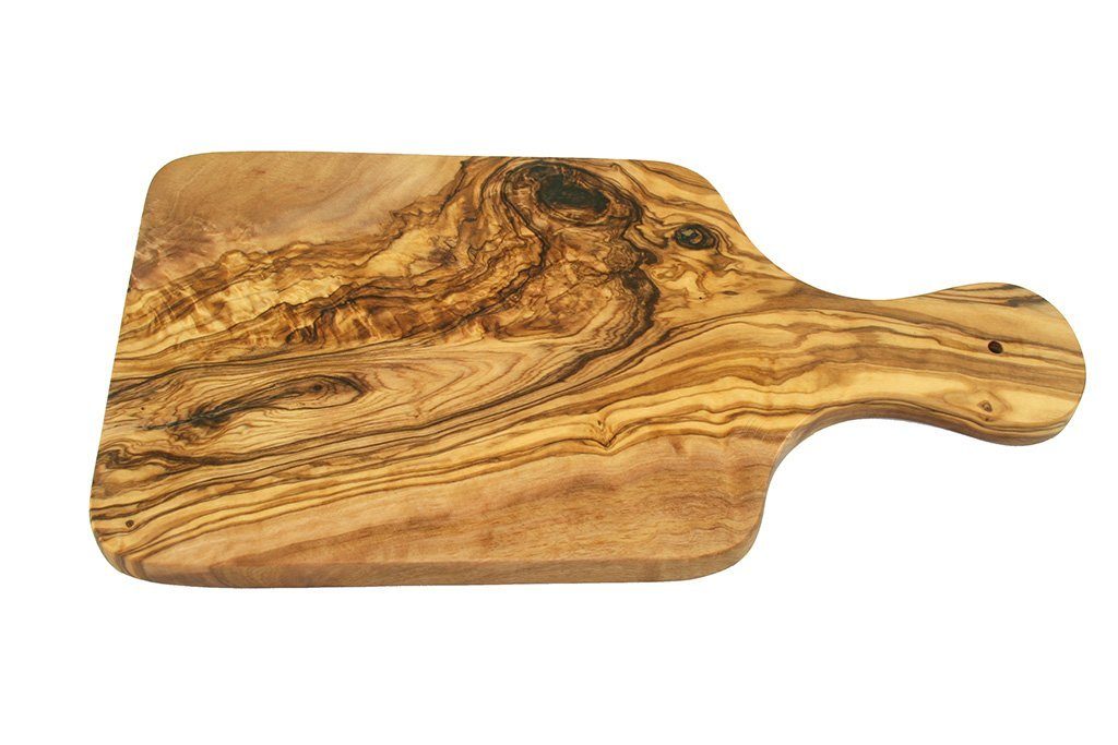 Olivenholz-erleben Kräuterschneidebrett mit Griff, aus echtem Olivenholz ca. 23 x 10 cm, Olivenholz, (1-St), Ein hochwertiger Alltagsbegleiter – praktisch, schön, immer ein Unikat