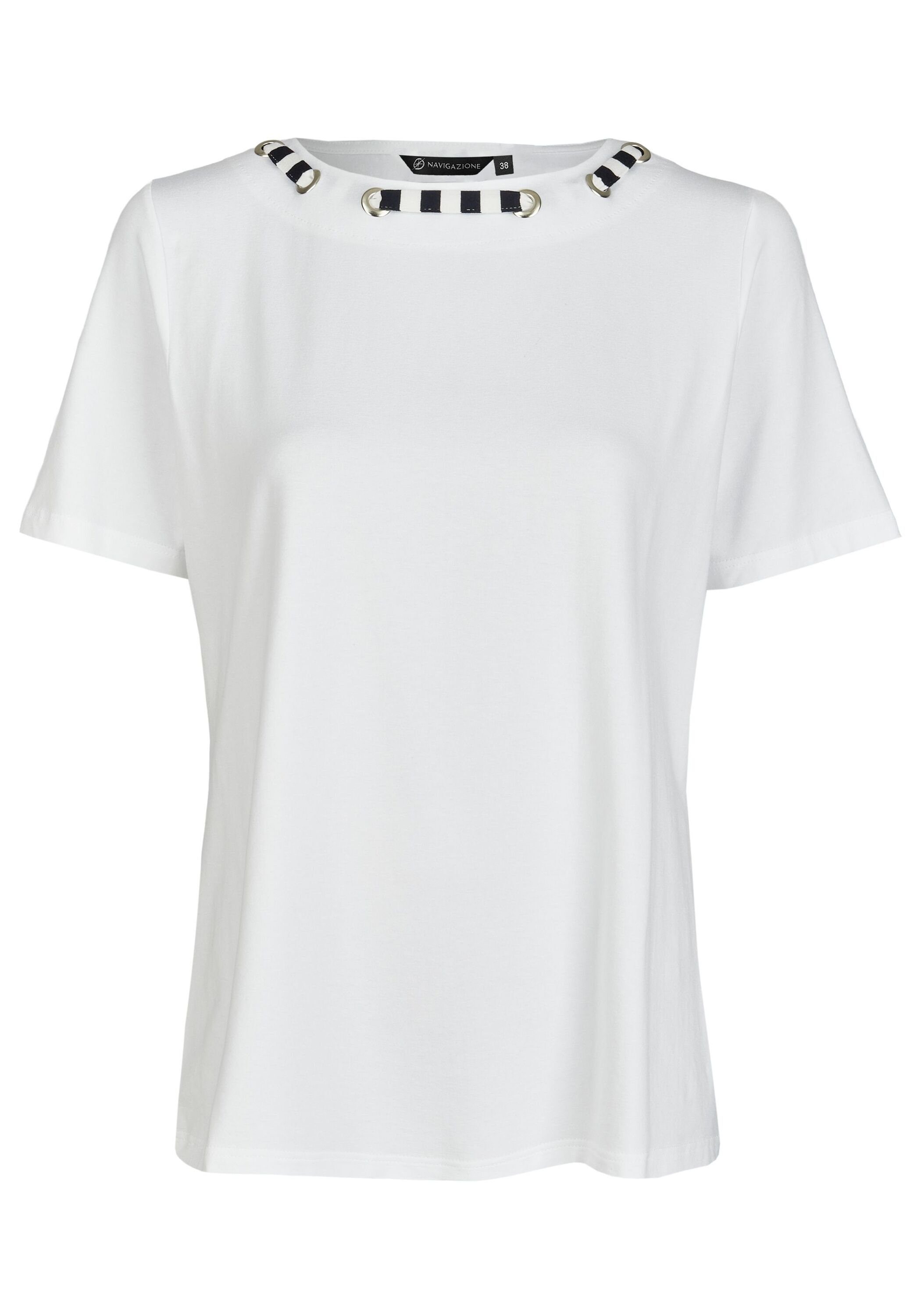 NAVIGAZIONE Rundhalsshirt (1-tlg) mit Rundhalsausschnitt