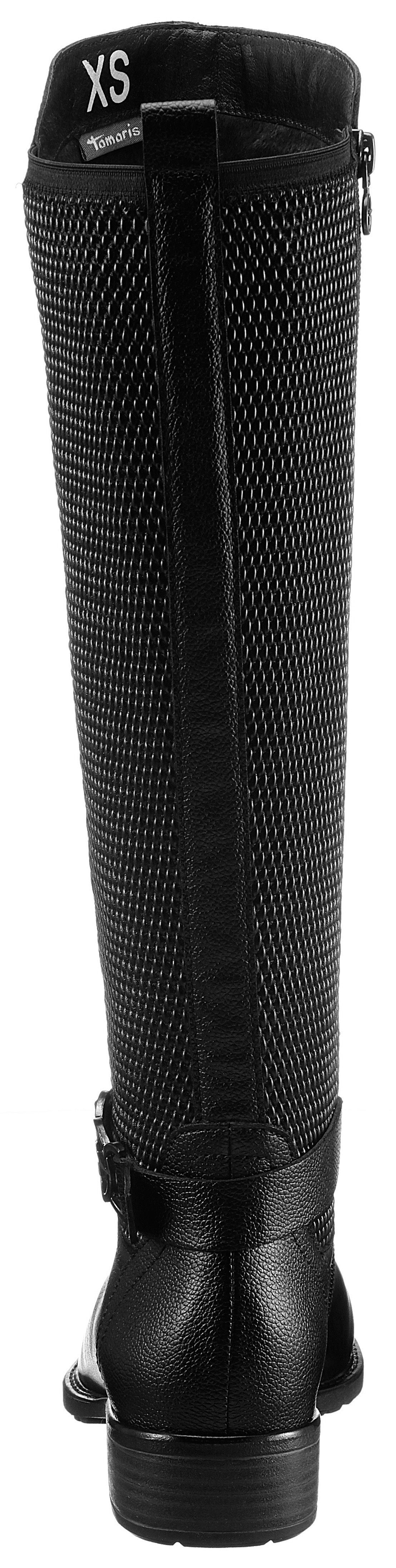 Stiefel mit XS-Schaft Stretcheinsatz am schwarz Tamaris Indah