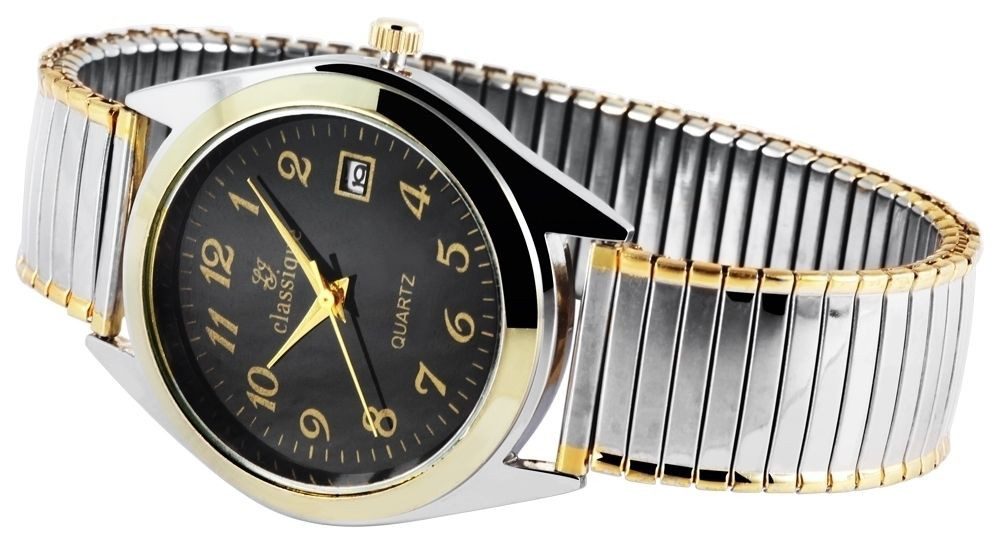 classique Quarzuhr Datumsanzeige, (mit Armband)