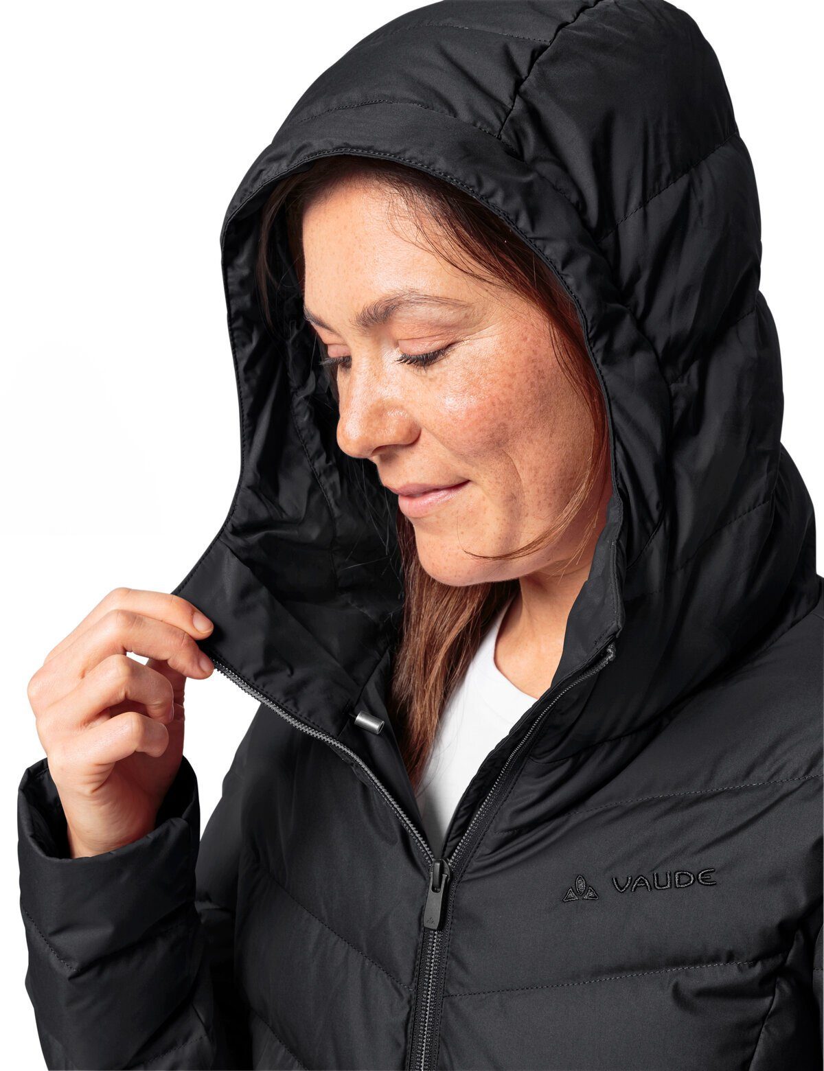 Annecy kompensiert Outdoorjacke uni Klimaneutral Women's black Down VAUDE Coat (1-St)