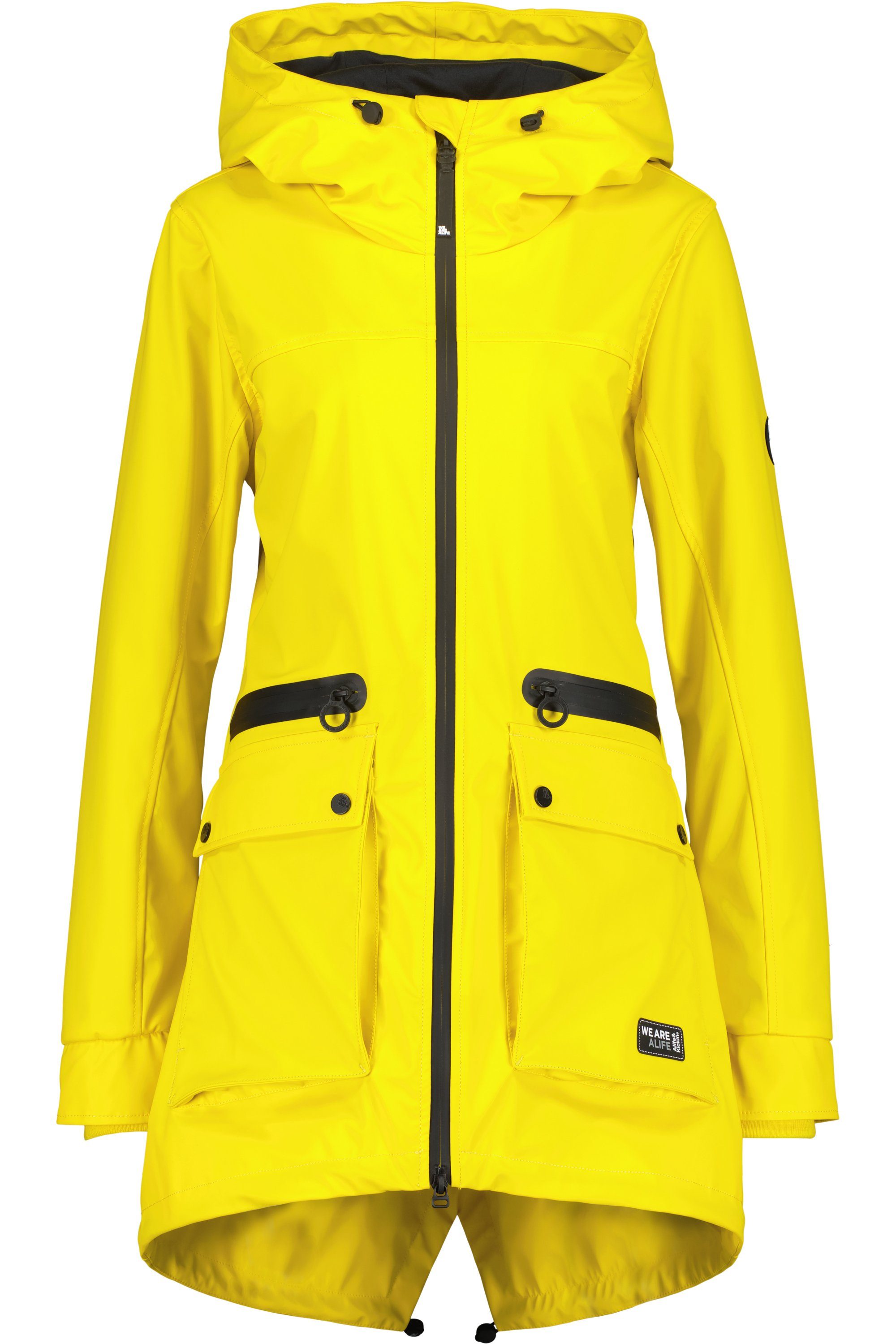 Kickin Sommerjacke Raincoat leichte & Alife citron Übergangsjacke Damen AudreyAK Jacke,