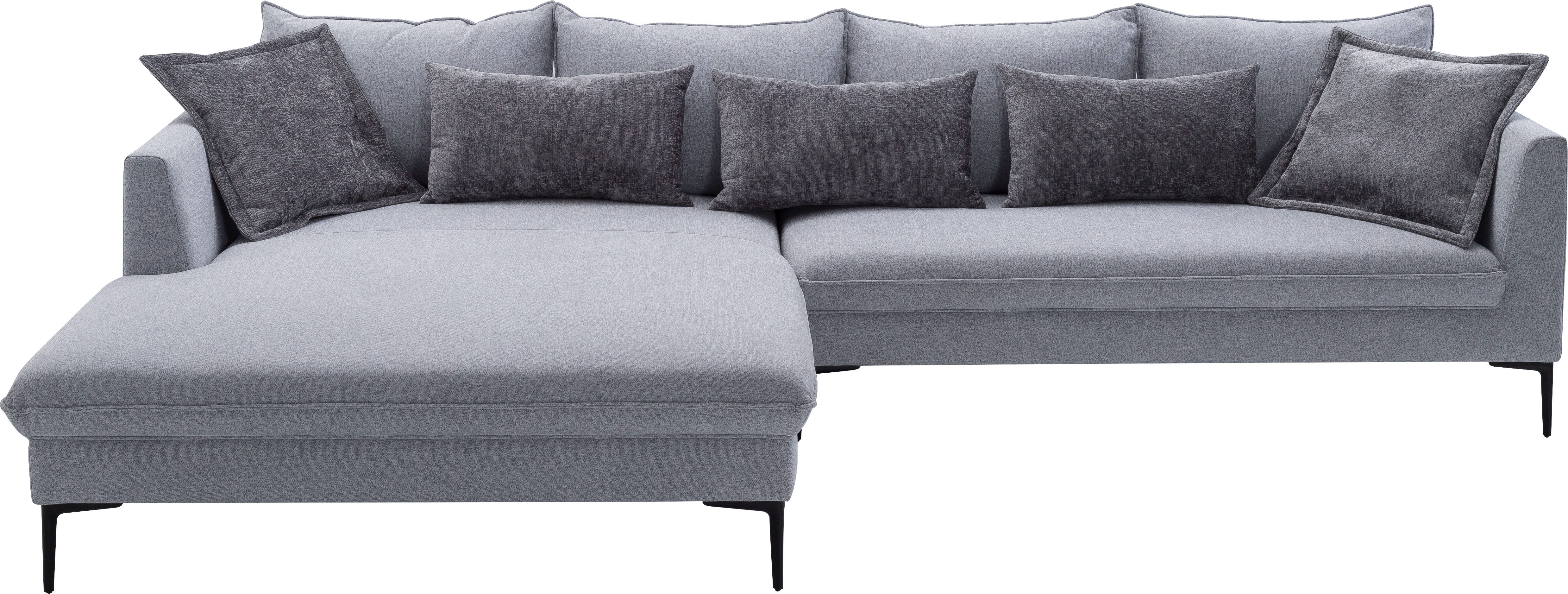 exxpo - sofa fashion Ecksofa Piazza, elegant und edel, Designsofa mit tollem Sitzkomfort, Longchair Ecke in hochwertiger Verarbeitung, Stellmaße 321x187 cm
